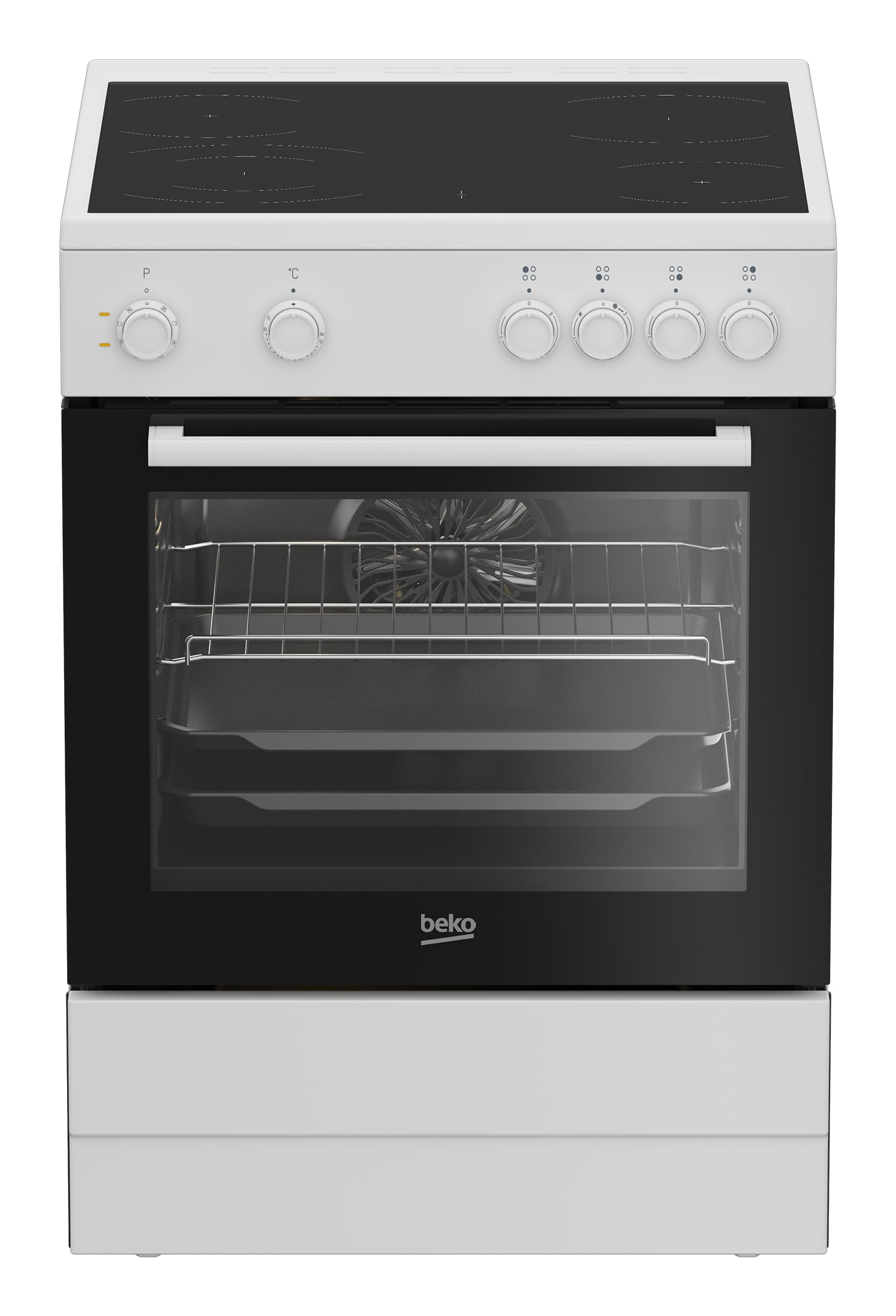 Beko FBM6701W Vrijstaand fornuis Electrisch Keramisch Zwart, Wit EWO4378 - Afbeelding 9