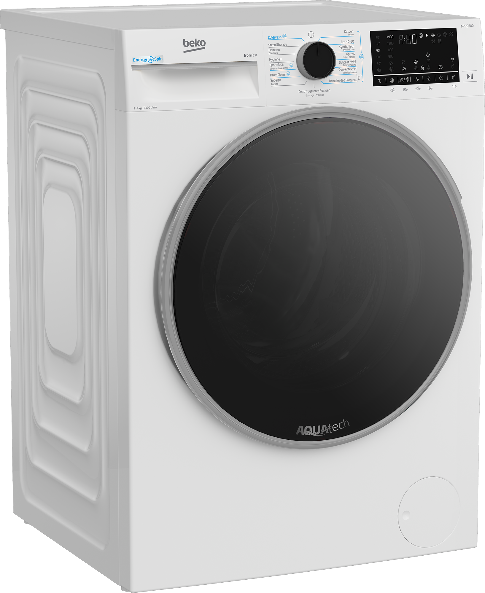 B5WM69418WC: Vrijstaande Wasmachine 9 kg, 1400 rpm EWO4308 - Afbeelding 2