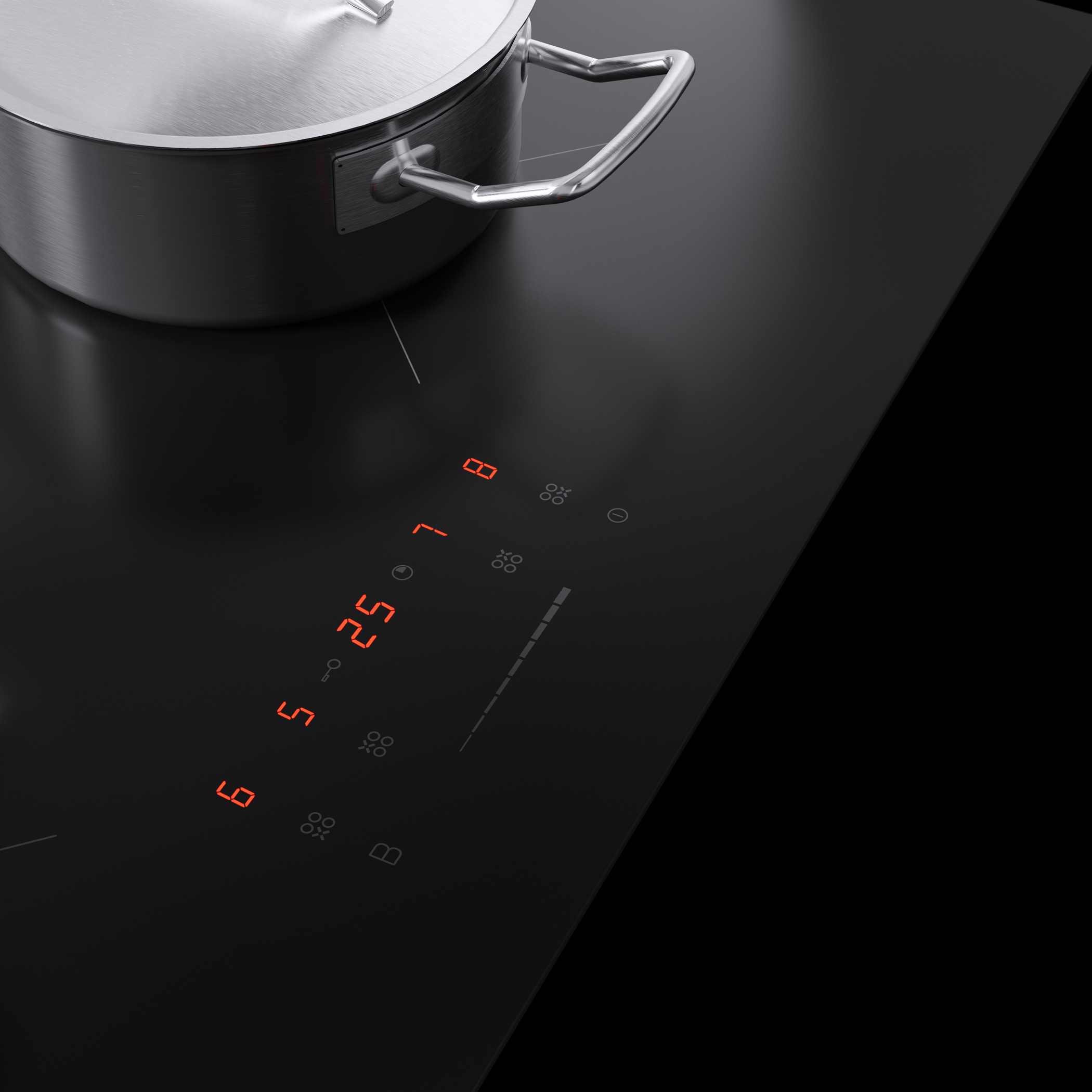 ETNA KI170ZT kookplaat Zwart Ingebouwd 70 cm Inductiekookplaat zones 4 zone(s) - Afbeelding 6