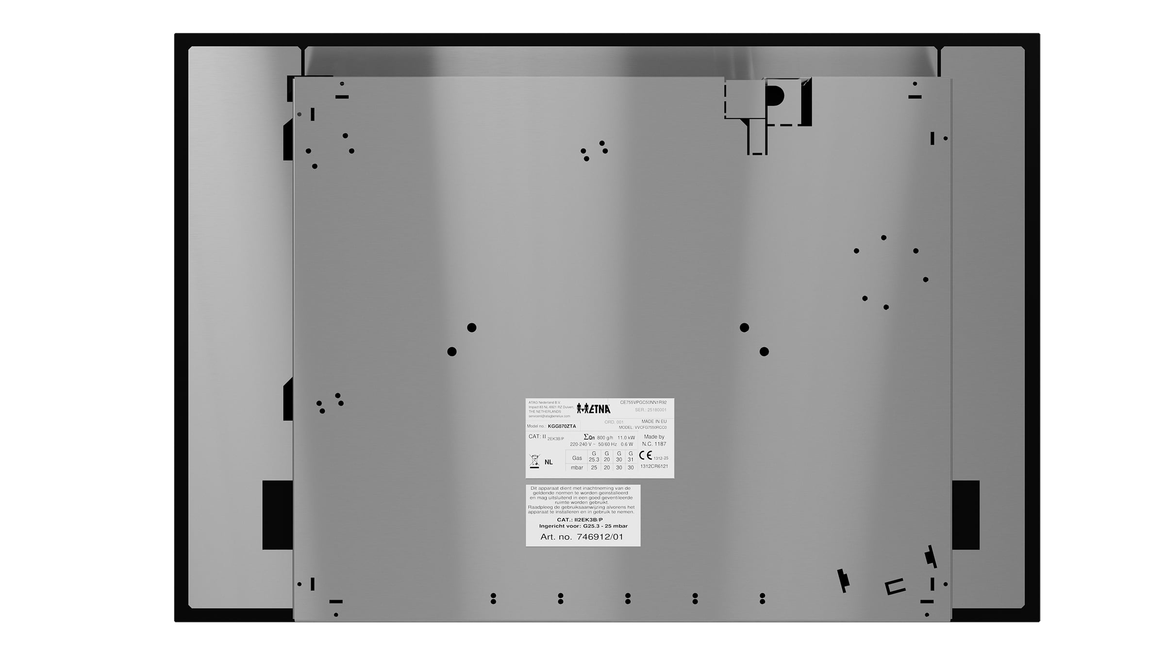 ETNA KGG870ZTA kookplaat Zwart Ingebouwd 75 cm Gaskookplaat 5 zone(s) - Afbeelding 4