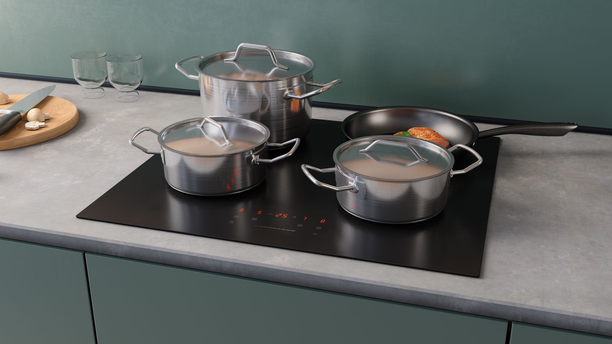 ETNA KI159ZT kookplaat Zwart Ingebouwd 59 cm Inductiekookplaat zones 4 zone(s) - Afbeelding 9