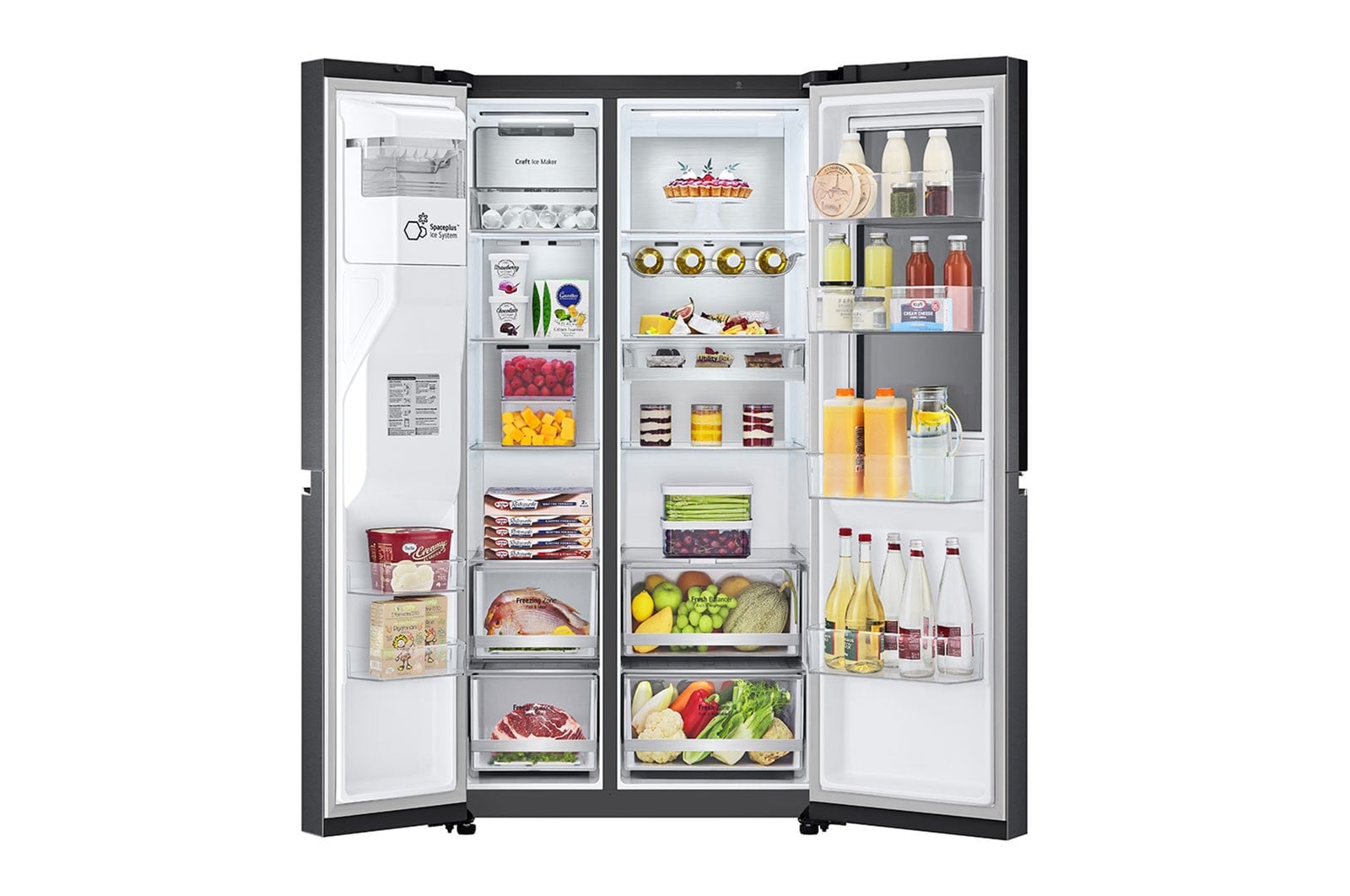 LG GSXE81EVBD amerikaanse koelkast Vrijstaand 628 l Zwart - Afbeelding 4