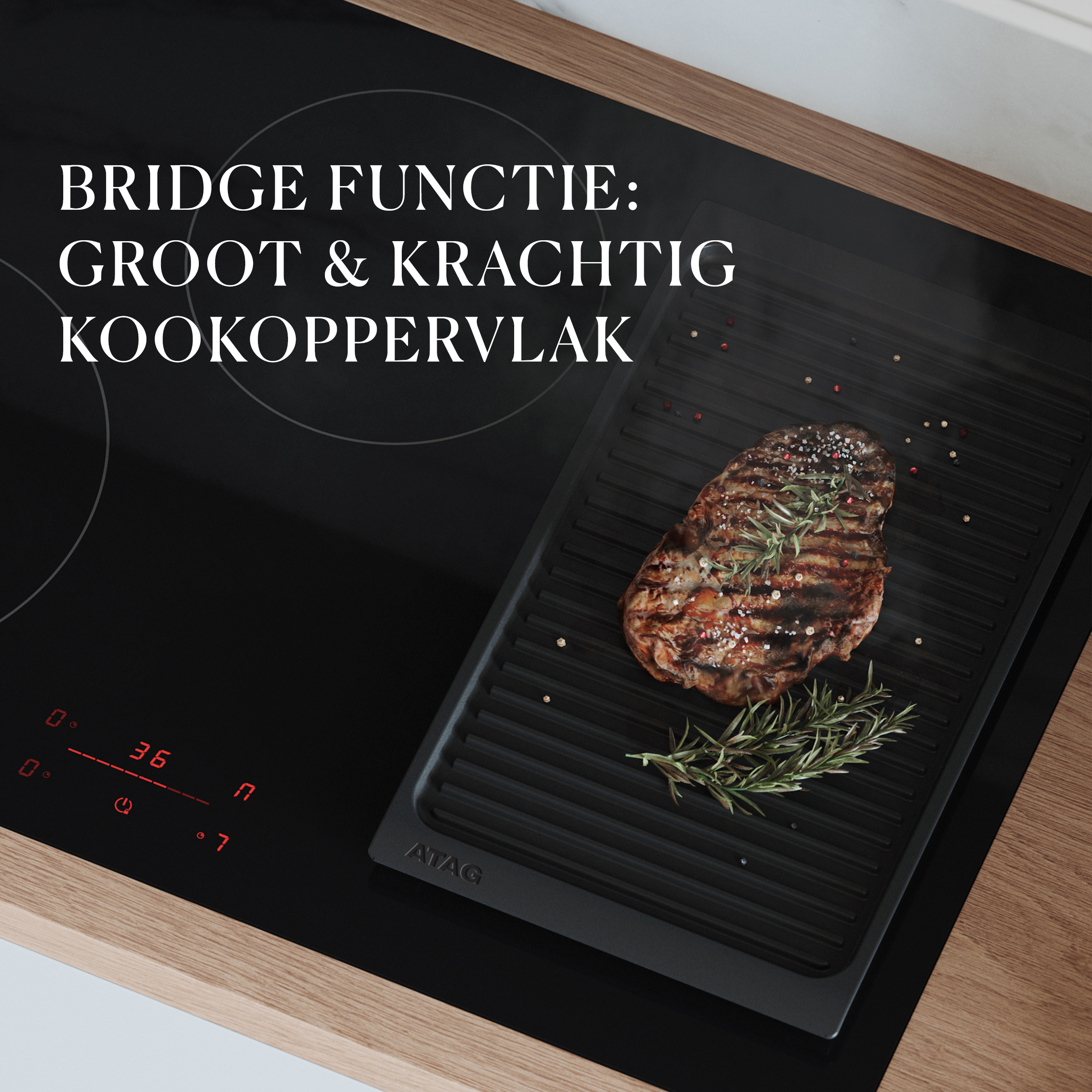 ATAG HI68471DV kookplaat Zwart Ingebouwd 80 cm Inductiekookplaat zones 4 zone(s) - Afbeelding 4