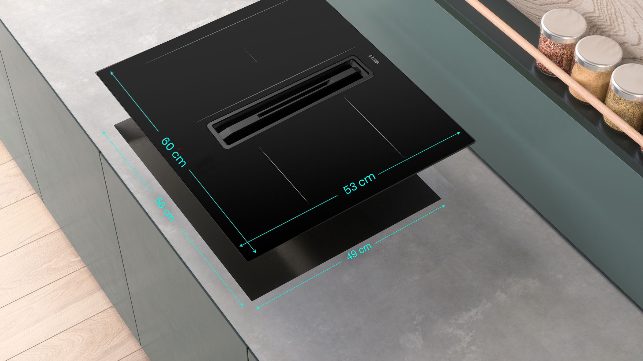 ETNA AKI560ZT kookplaat Zwart Ingebouwd 60 cm Inductiekookplaat zones 4 zone(s) Inbouw afzuigkap - Afbeelding 9