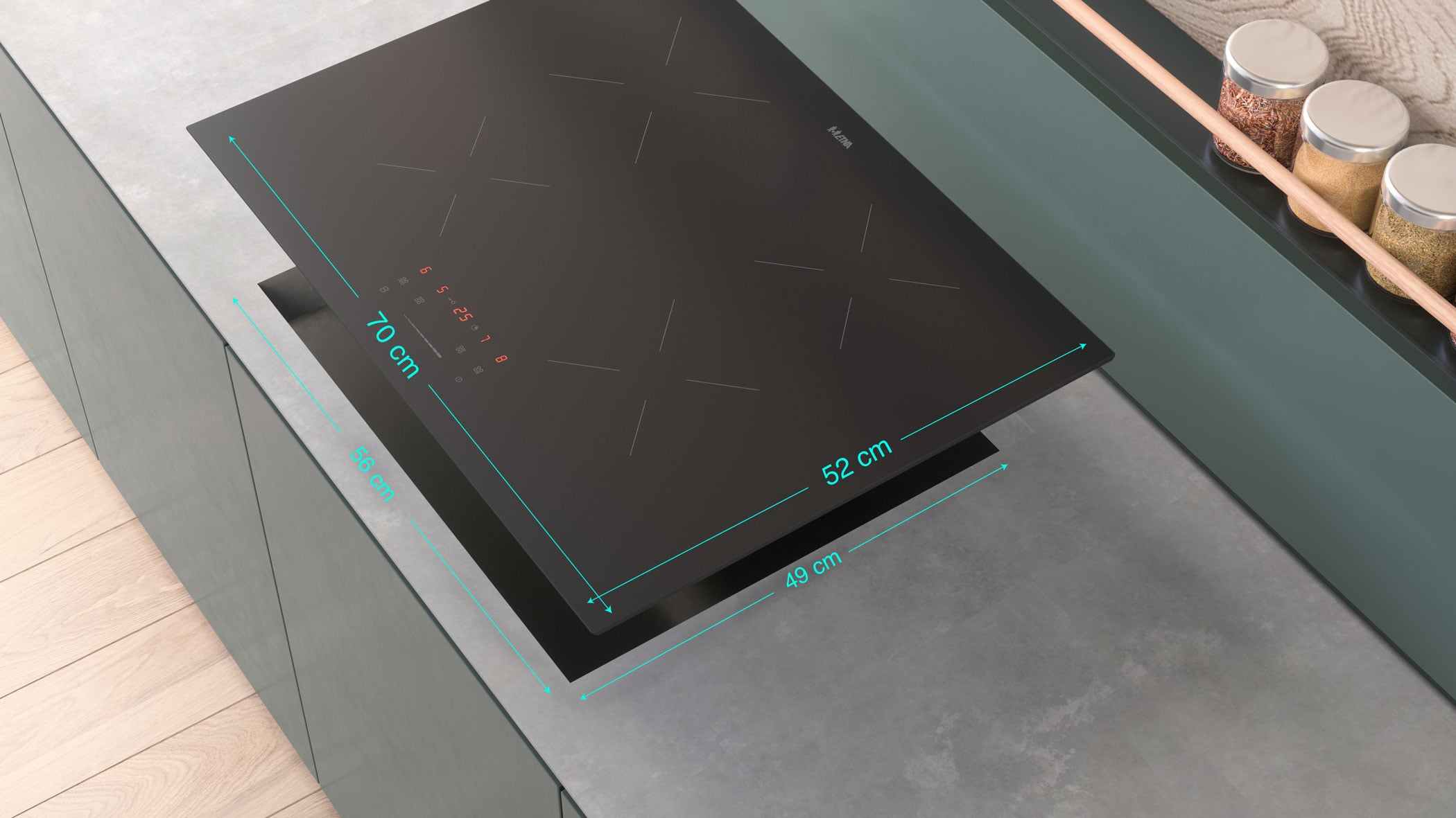 ETNA KI170ZT kookplaat Zwart Ingebouwd 70 cm Inductiekookplaat zones 4 zone(s) - Afbeelding 9