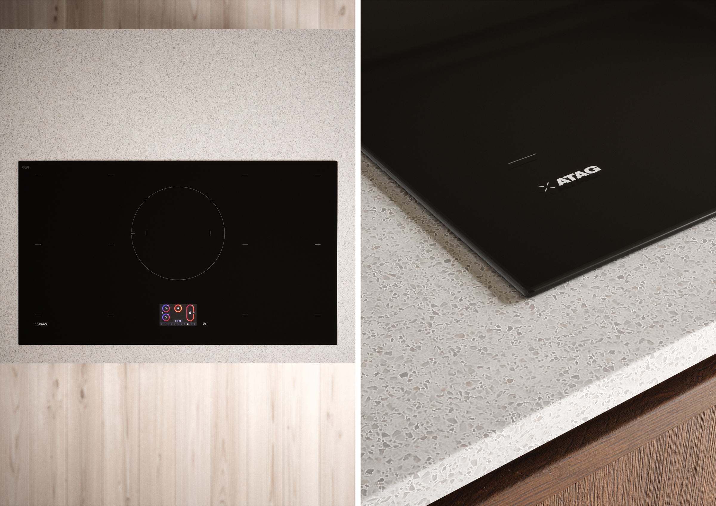 ATAG HI39571TF kookplaat Zwart Ingebouwd 90 cm Inductiekookplaat zones 5 zone(s) - Afbeelding 8