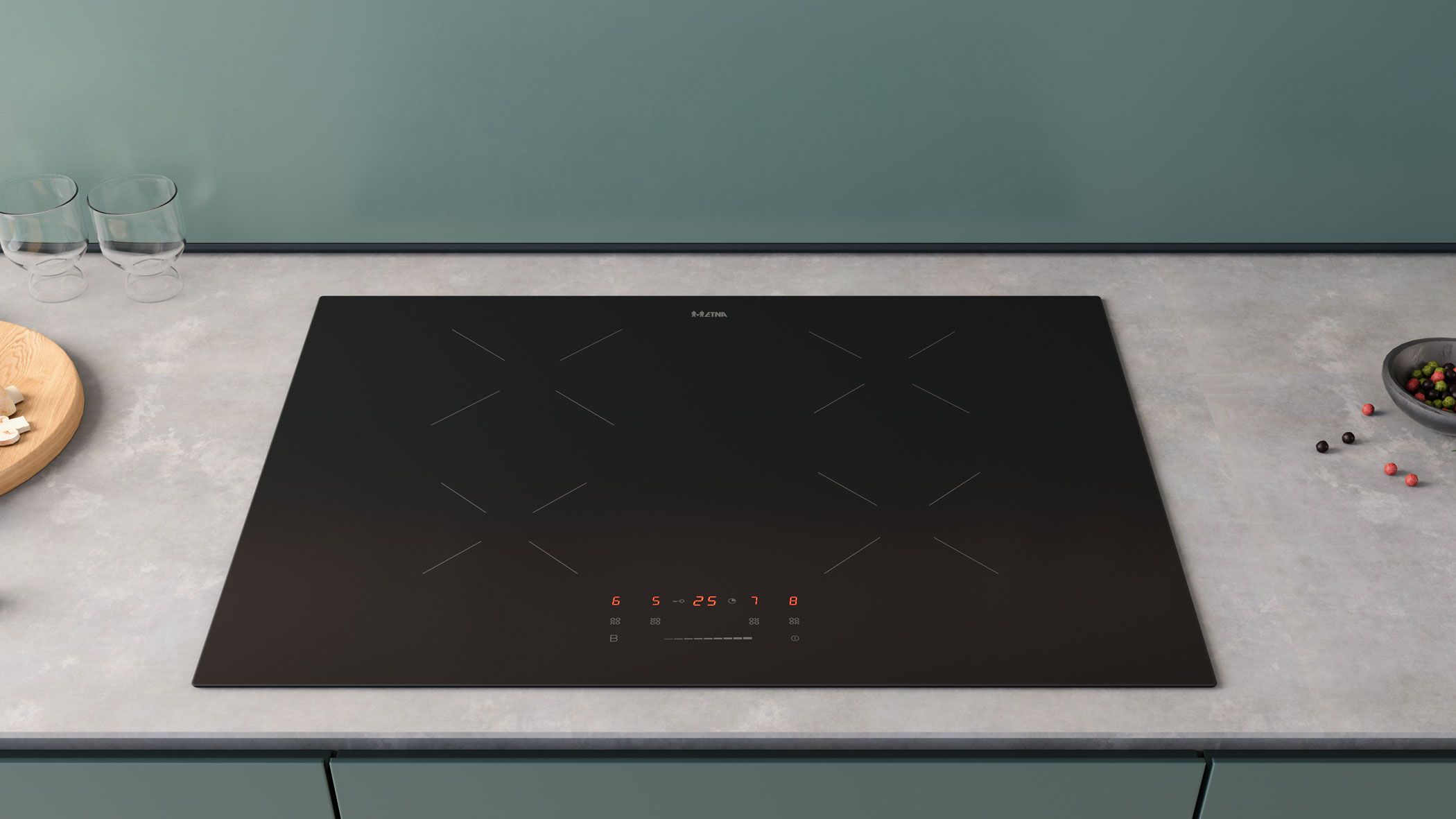 ETNA KI170ZT kookplaat Zwart Ingebouwd 70 cm Inductiekookplaat zones 4 zone(s) - Afbeelding 8