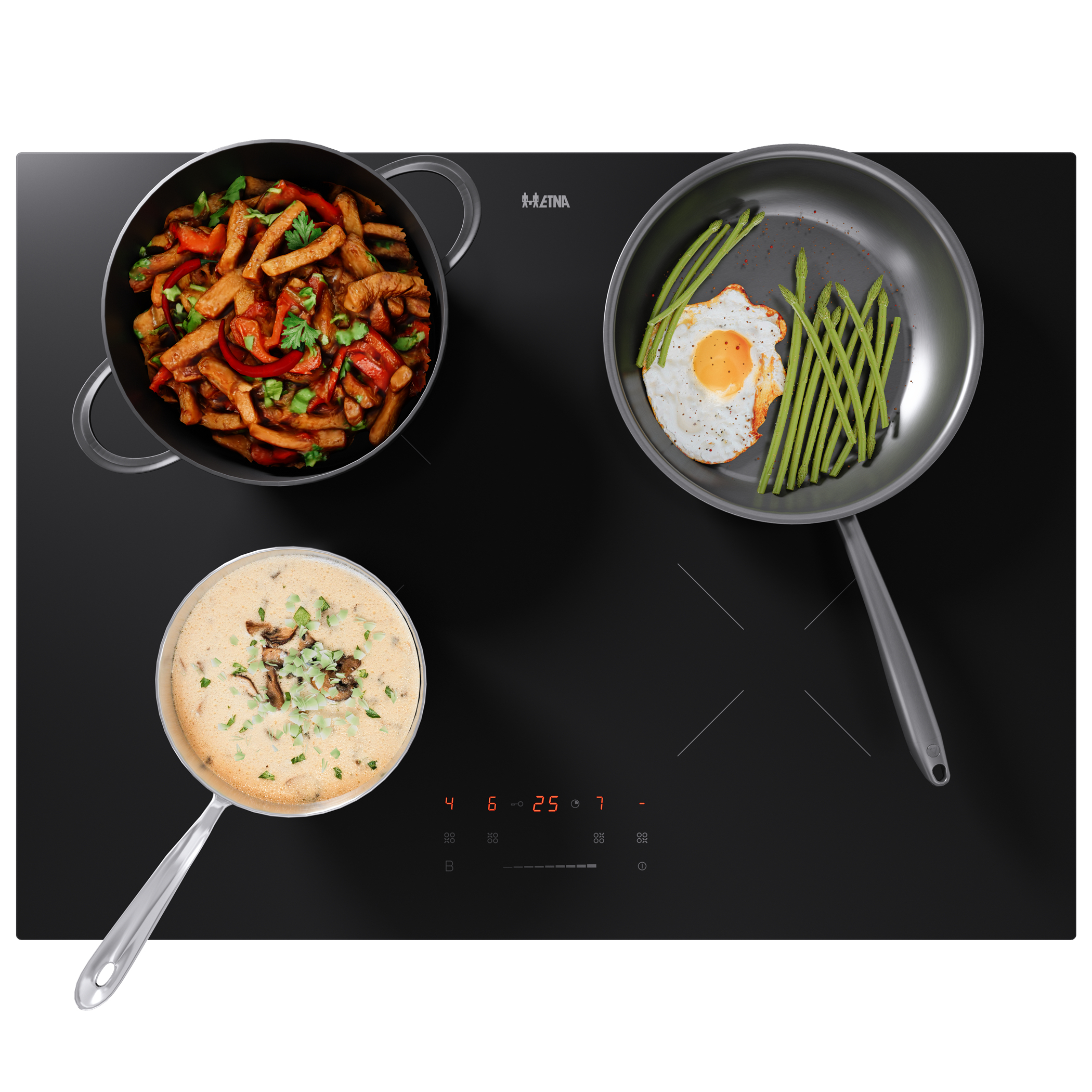 ETNA KI170ZT kookplaat Zwart Ingebouwd 70 cm Inductiekookplaat zones 4 zone(s) - Afbeelding 4