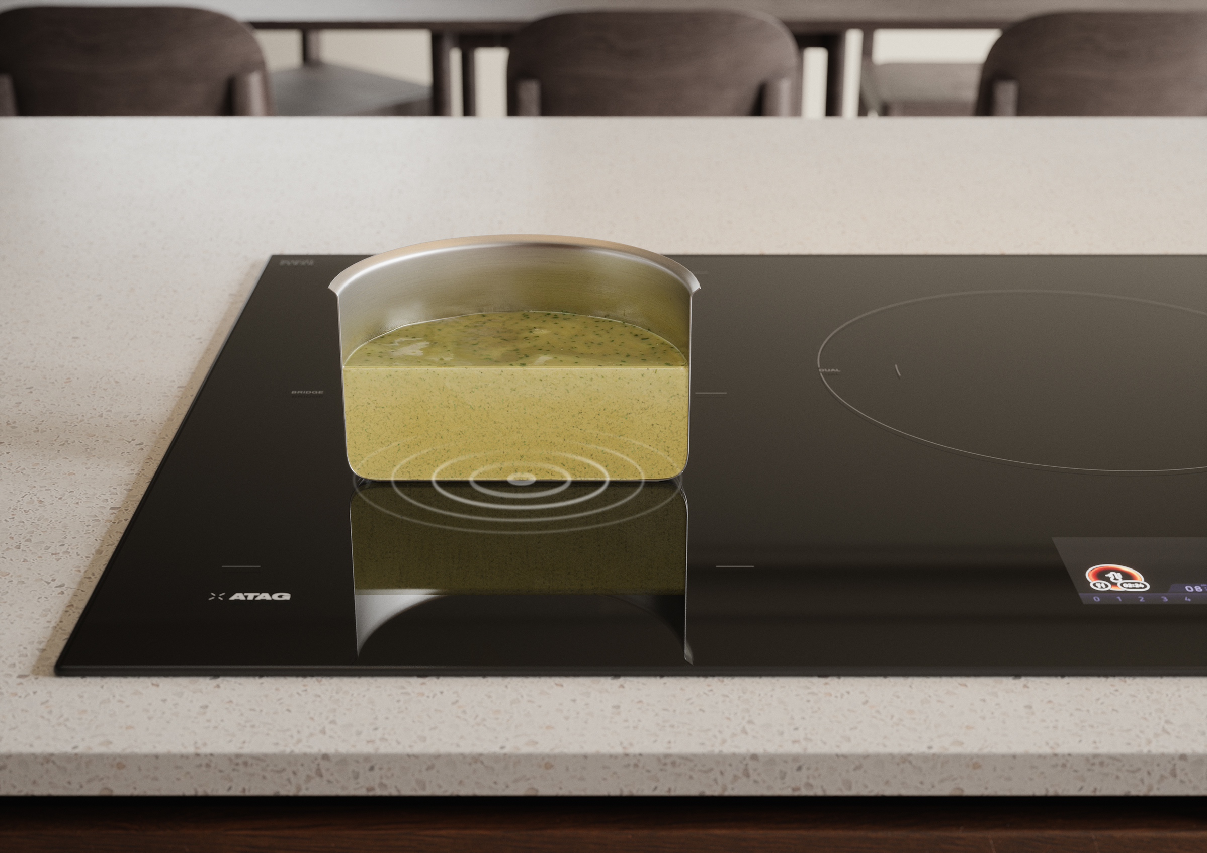 ATAG HI39571TF kookplaat Zwart Ingebouwd 90 cm Inductiekookplaat zones 5 zone(s) - Afbeelding 10