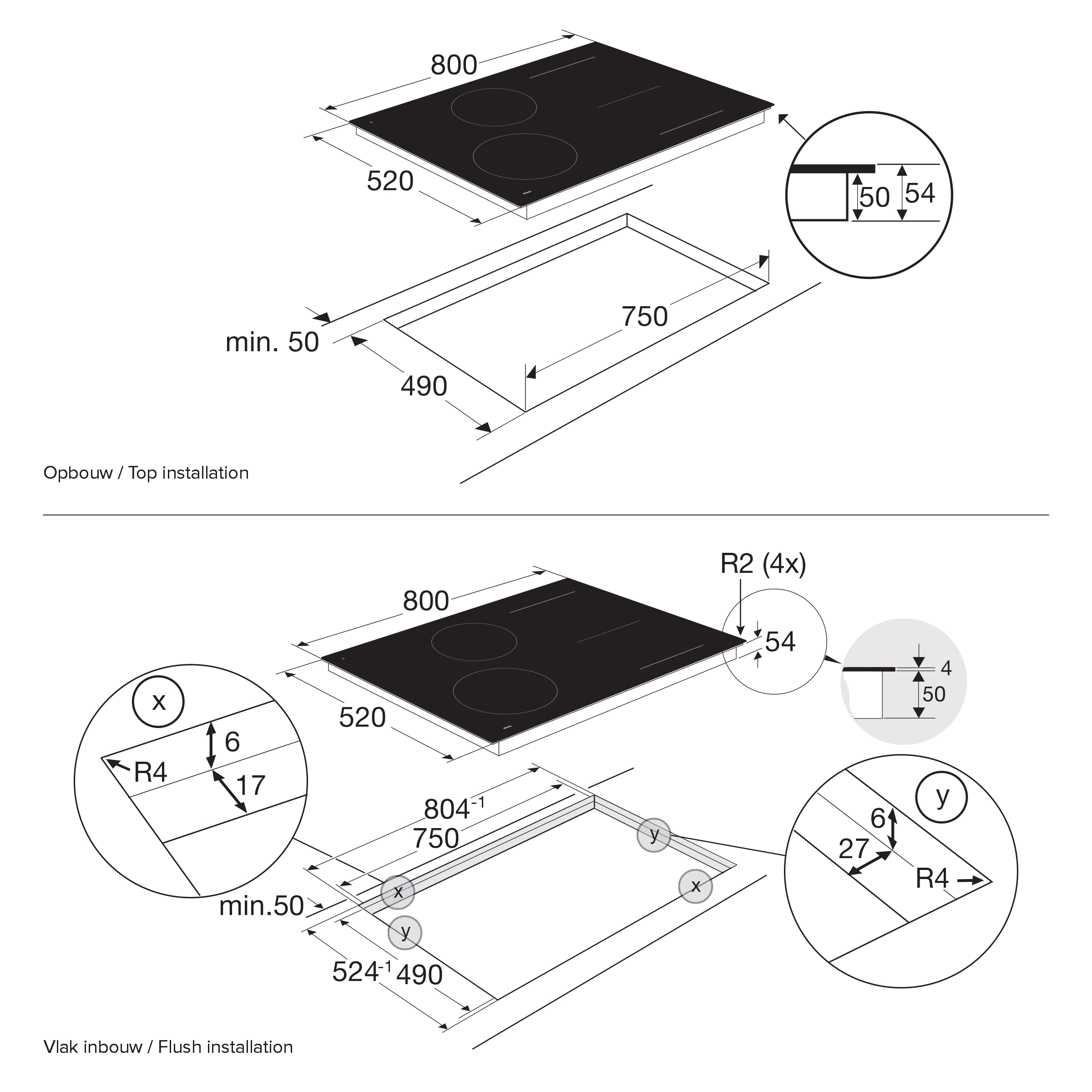 ATAG HI68471DV kookplaat Zwart Ingebouwd 80 cm Inductiekookplaat zones 4 zone(s) - Afbeelding 3