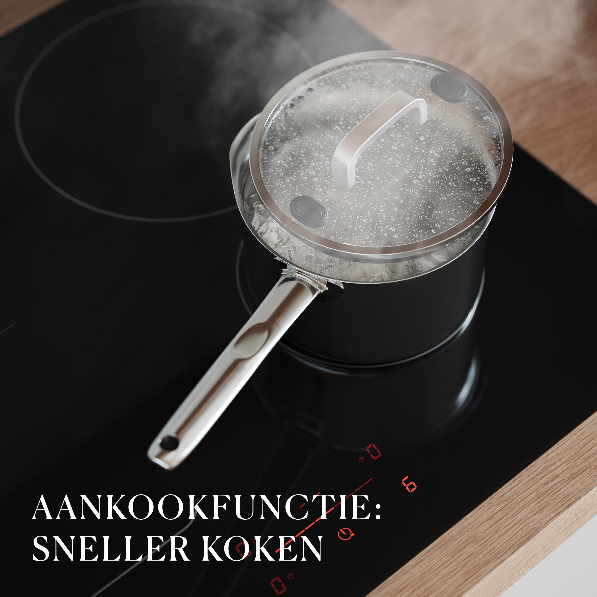 ATAG HI66471D kookplaat Zwart Ingebouwd 60 cm Inductiekookplaat zones 4 zone(s) - Afbeelding 7
