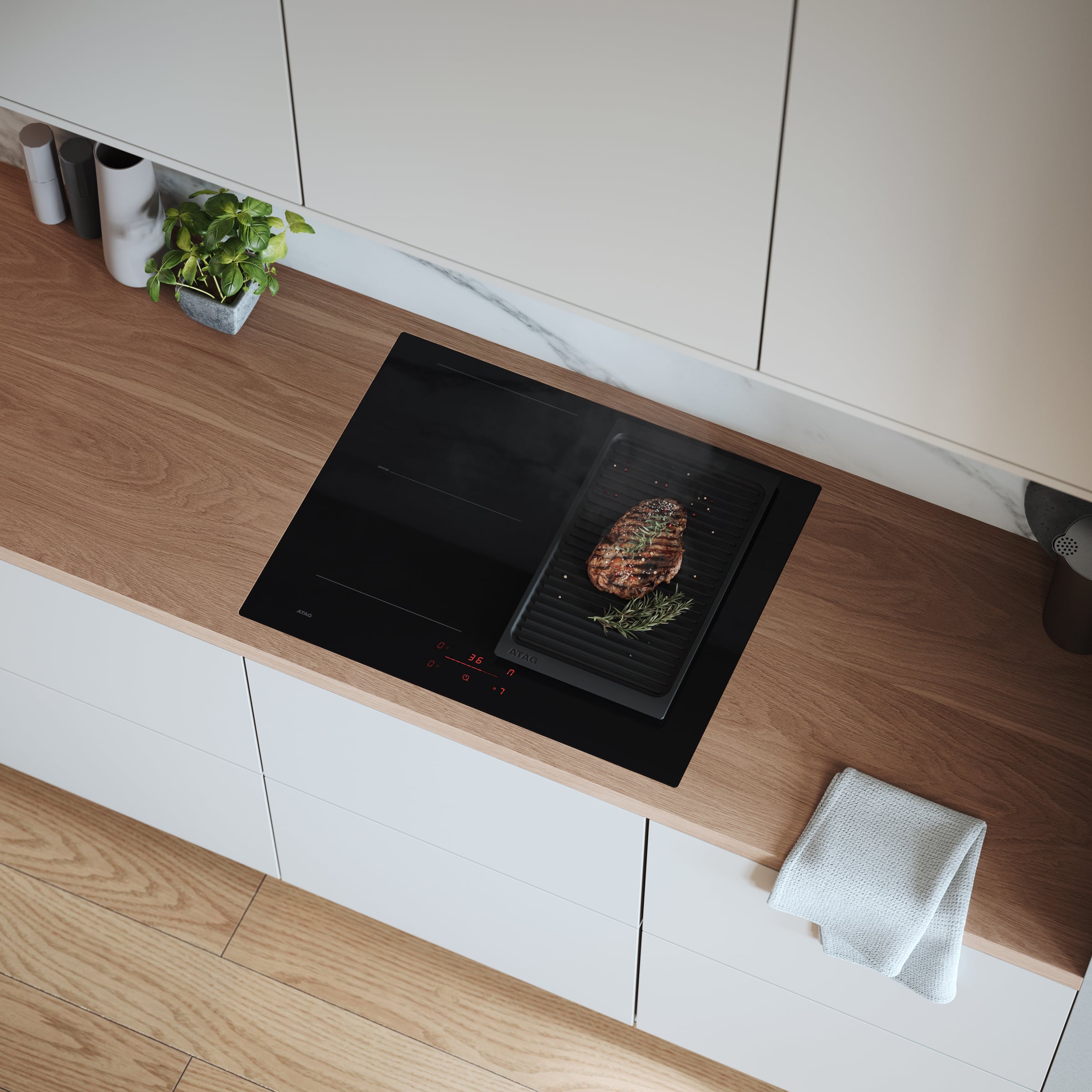 ATAG HI67471DV kookplaat Zwart Ingebouwd 70 cm Inductiekookplaat zones 4 zone(s) - Afbeelding 4
