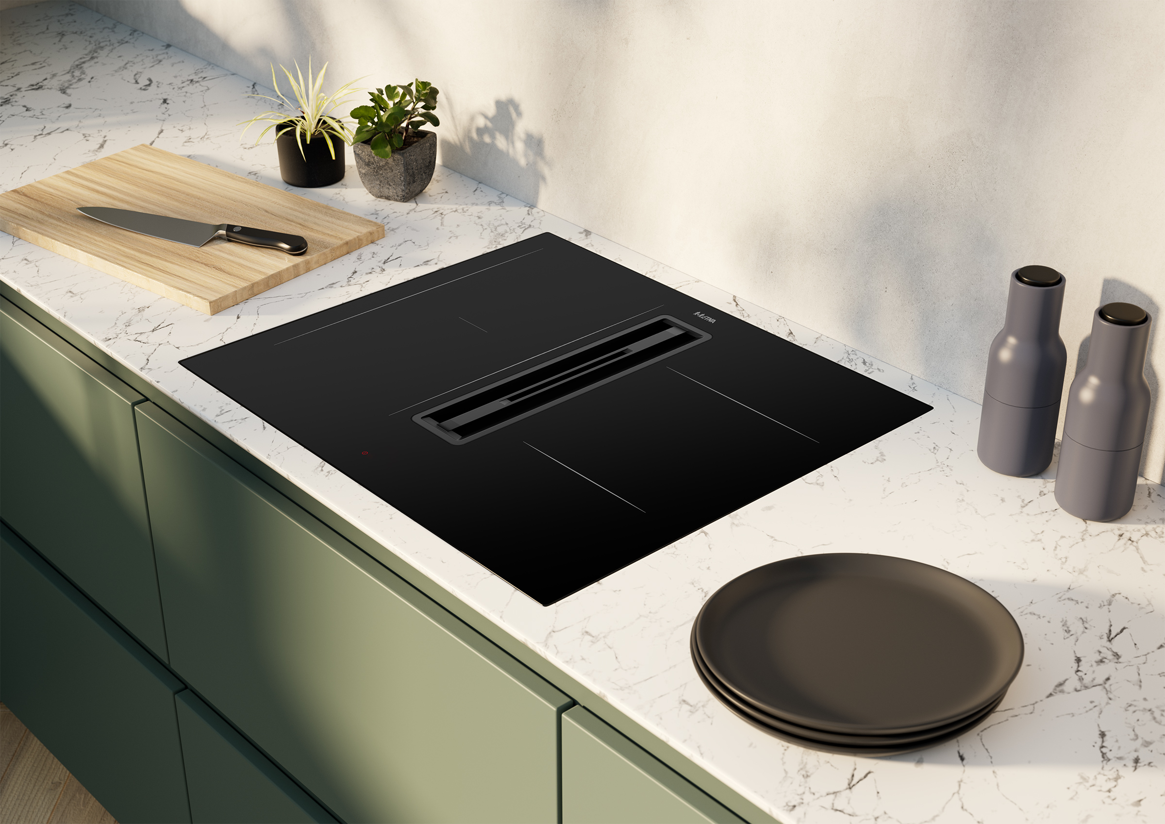 ETNA AKI560ZT kookplaat Zwart Ingebouwd 60 cm Inductiekookplaat zones 4 zone(s) Inbouw afzuigkap - Afbeelding 8