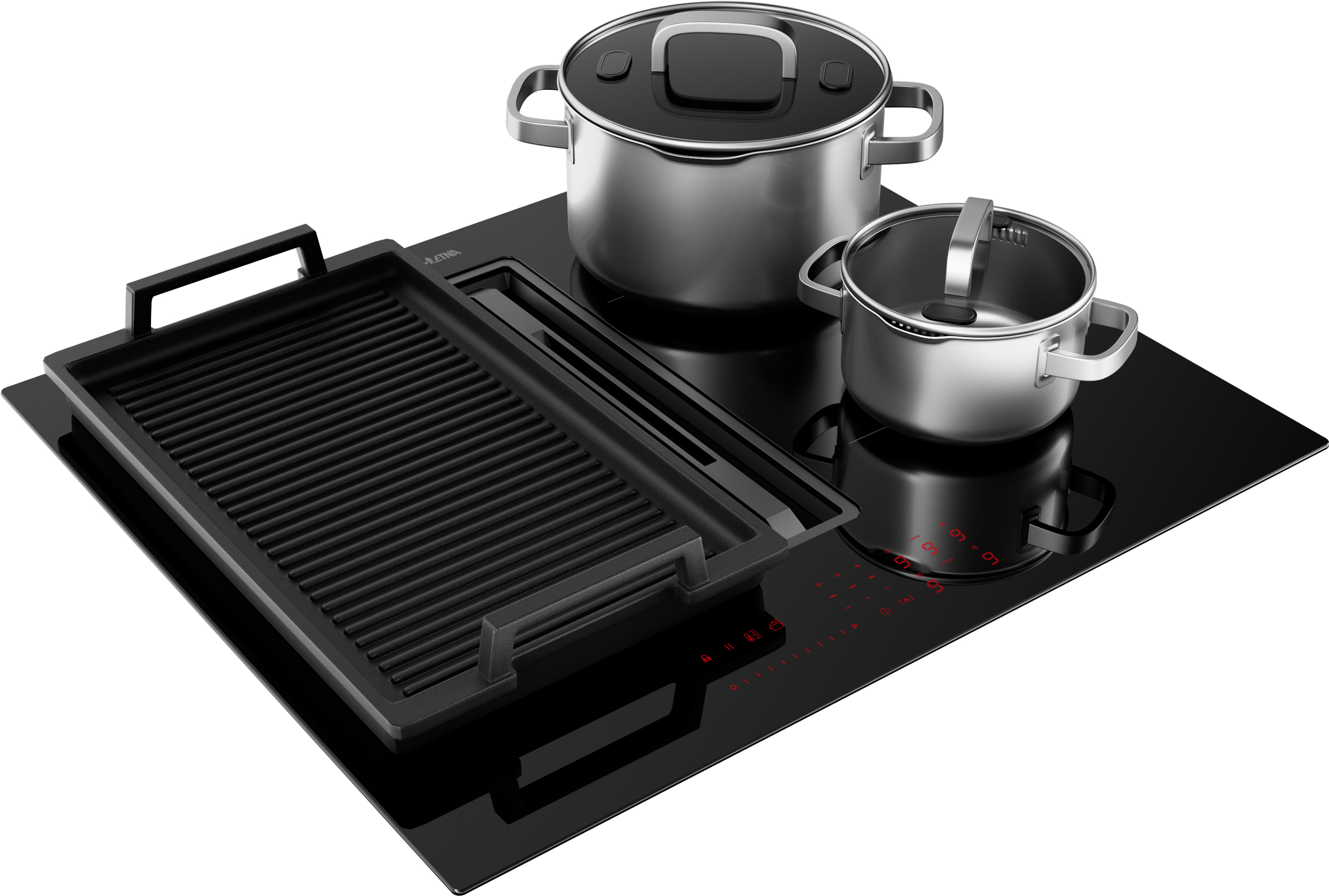 ETNA AKI560ZT kookplaat Zwart Ingebouwd 60 cm Inductiekookplaat zones 4 zone(s) Inbouw afzuigkap - Afbeelding 4