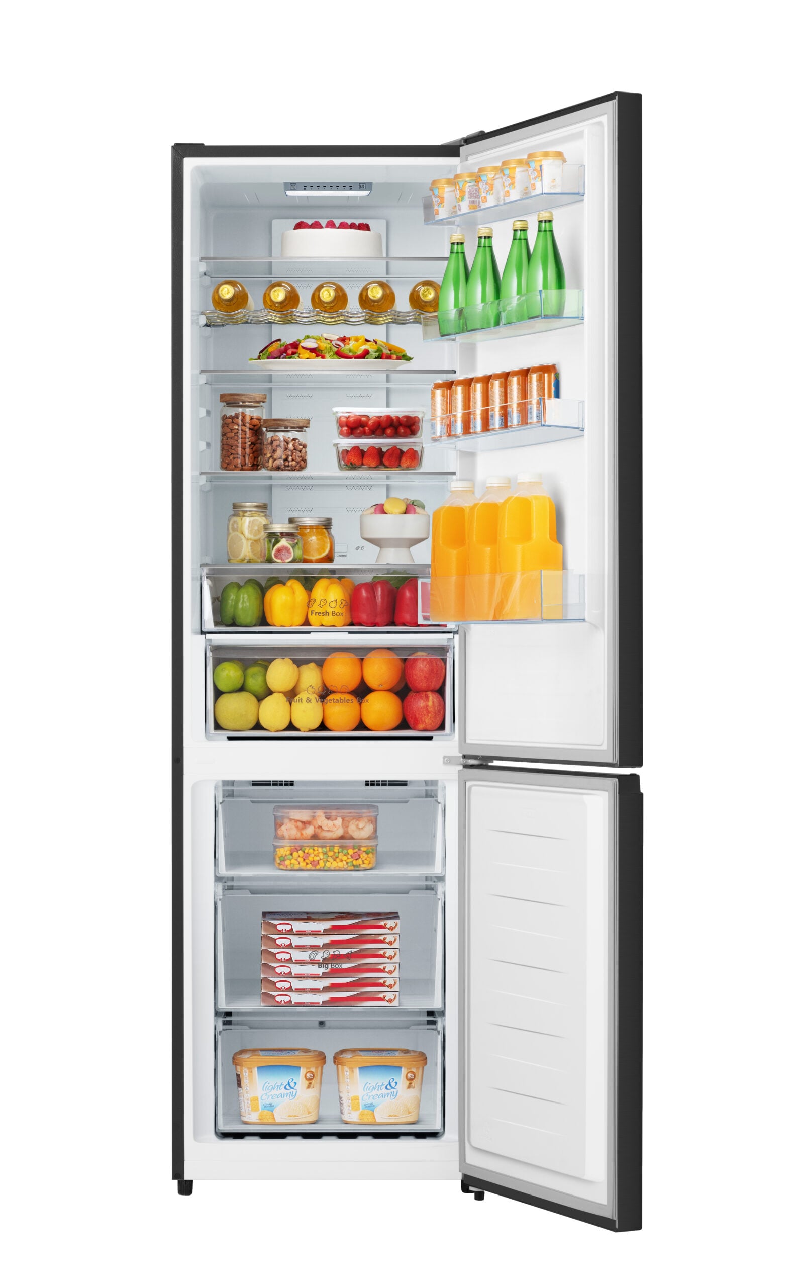 Hisense RB435N4BFE koel-vriescombinatie Vrijstaand 336 l Zwart Verpakkingsschade DHZ4768 - Afbeelding 7