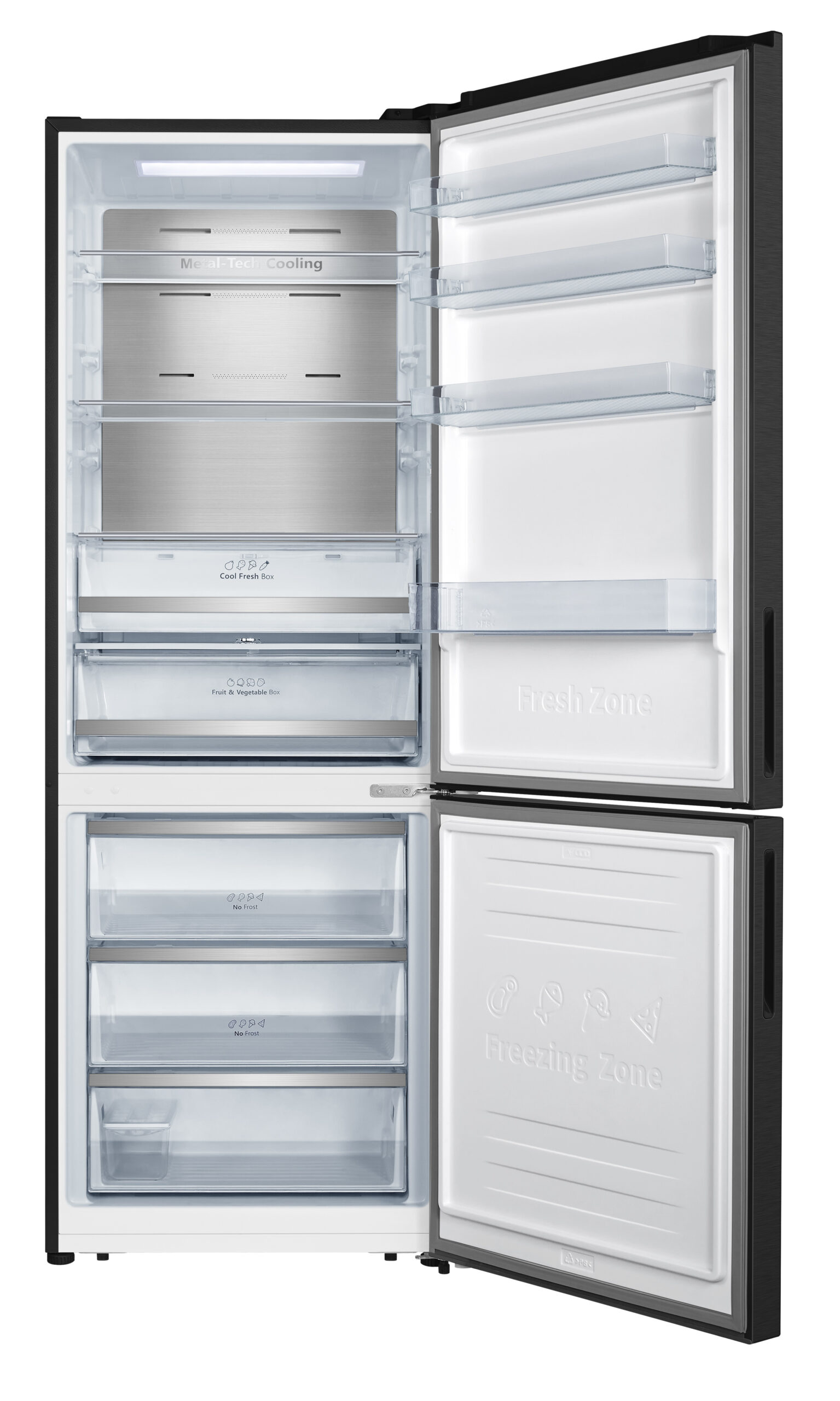 Hisense RB645N4BFE koel-vriescombinatie Vrijstaand 495 l Zwart EWO4790 - Afbeelding 4