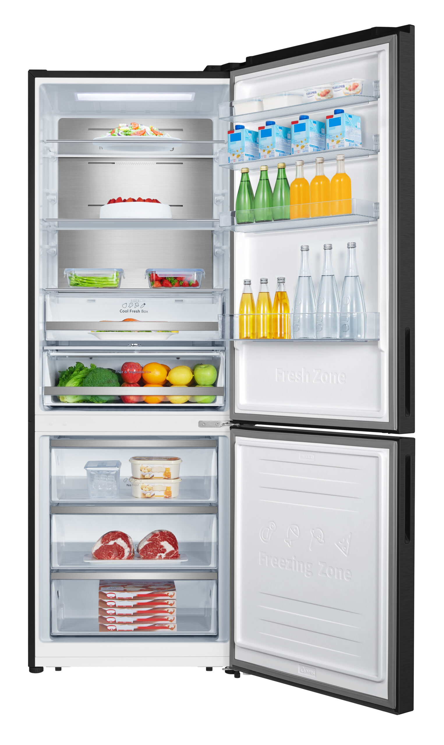 Hisense RB645N4BFE koel-vriescombinatie Vrijstaand 495 l Zwart EWO4790 - Afbeelding 5