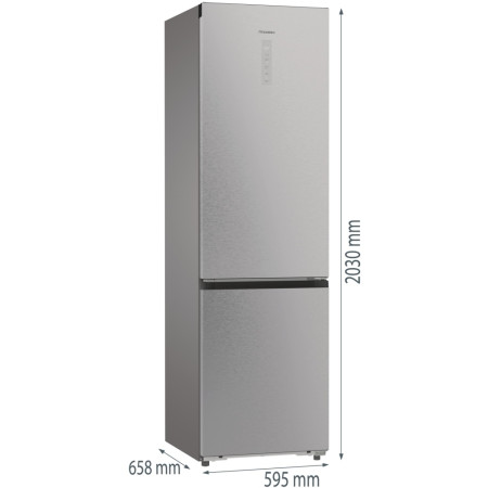 Hisense Rb5p410sacc Koel- Vriescombinatie - No Frost Technologie - Multi Airflow - 413 Liter - Led Display - Stil - 200 Cm EWO4788 - Afbeelding 2