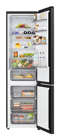 LG GBBS322CEV koel-vriescombinatie Vrijstaand 375 l Zwart - Afbeelding 3