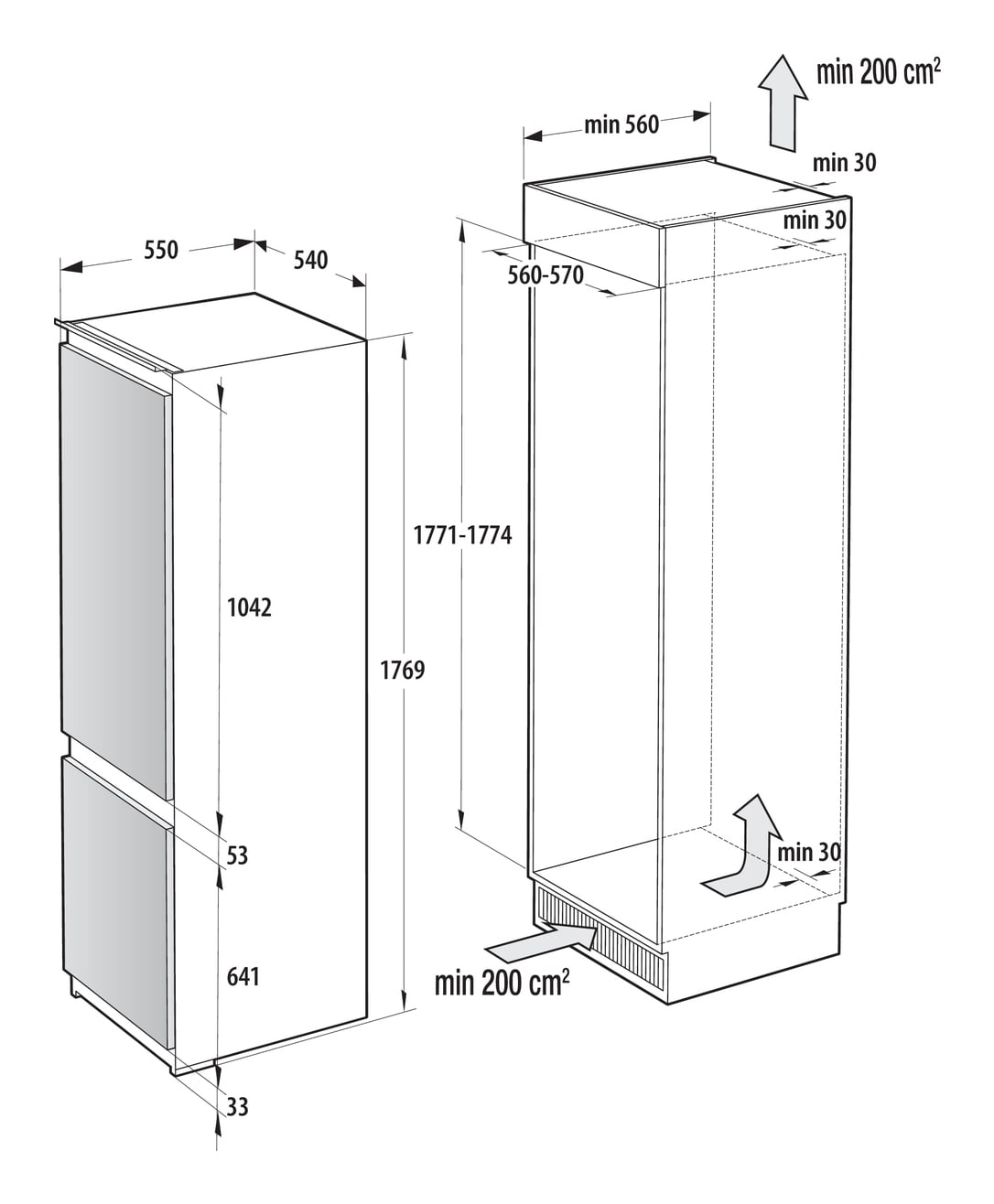 Gorenje G600 RKI517D61 Ingebouwd 270 l Wit DHZ4898