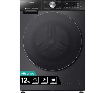 Hisense WF5S1245BB wasmachine Voorlader 12 kg 1400 RPM Zwart Verpakkingsschade DHZ4806