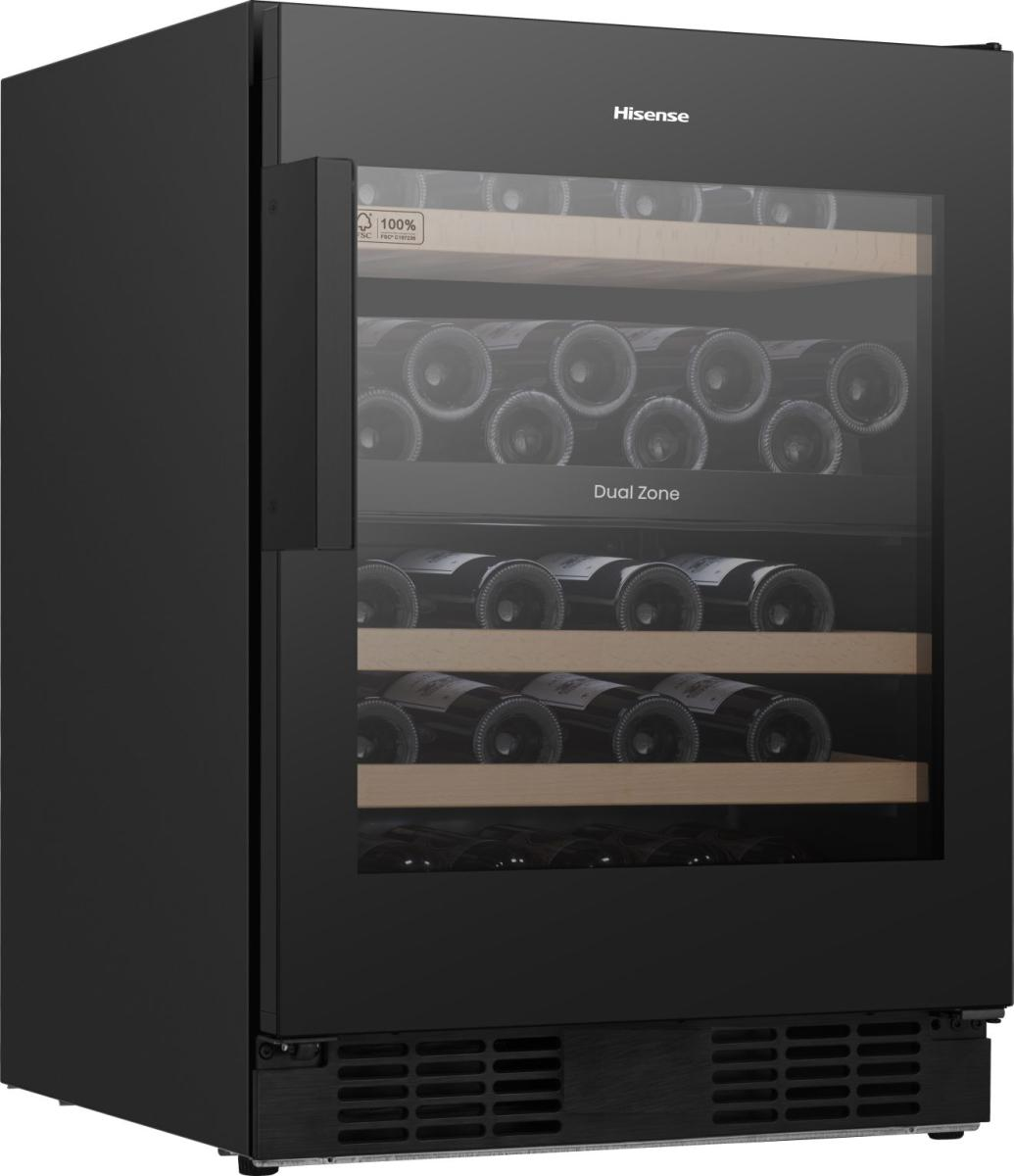 Hisense RW3N122GSLF Compressorwijnkoeler Vrijstaand Zwart 46 fles(sen) EWO4794 - Afbeelding 3