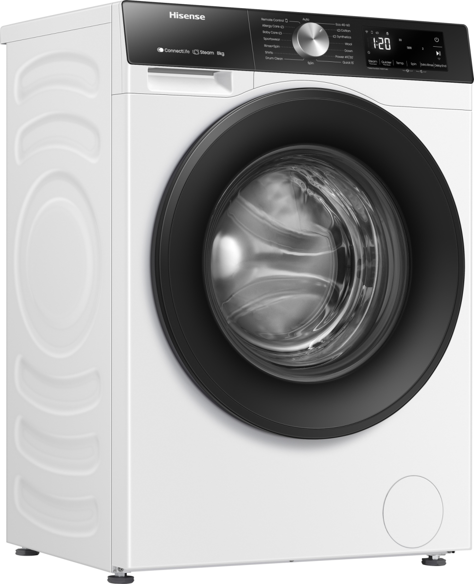 Hisense WF3S8043BW3 wasmachine Voorlader 8 kg 1400 RPM Wit EWO4743 - Afbeelding 3