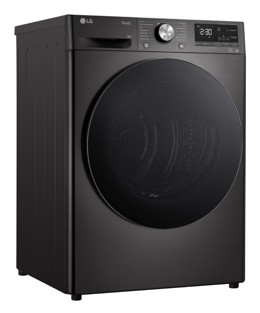 LG RT90V9B wasdroger Vrijstaand Voorlader 9 kg Zwart EWO4715 - Afbeelding 5