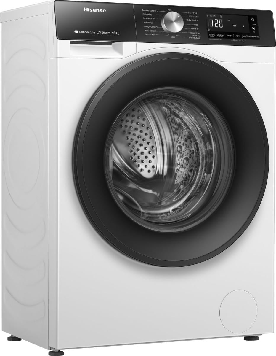 Hisense WD3S9043BW3 Was-droogcombinatie Vrijstaand Voorlader Wit Verpakkingsschade DHZ4793 - Afbeelding 3