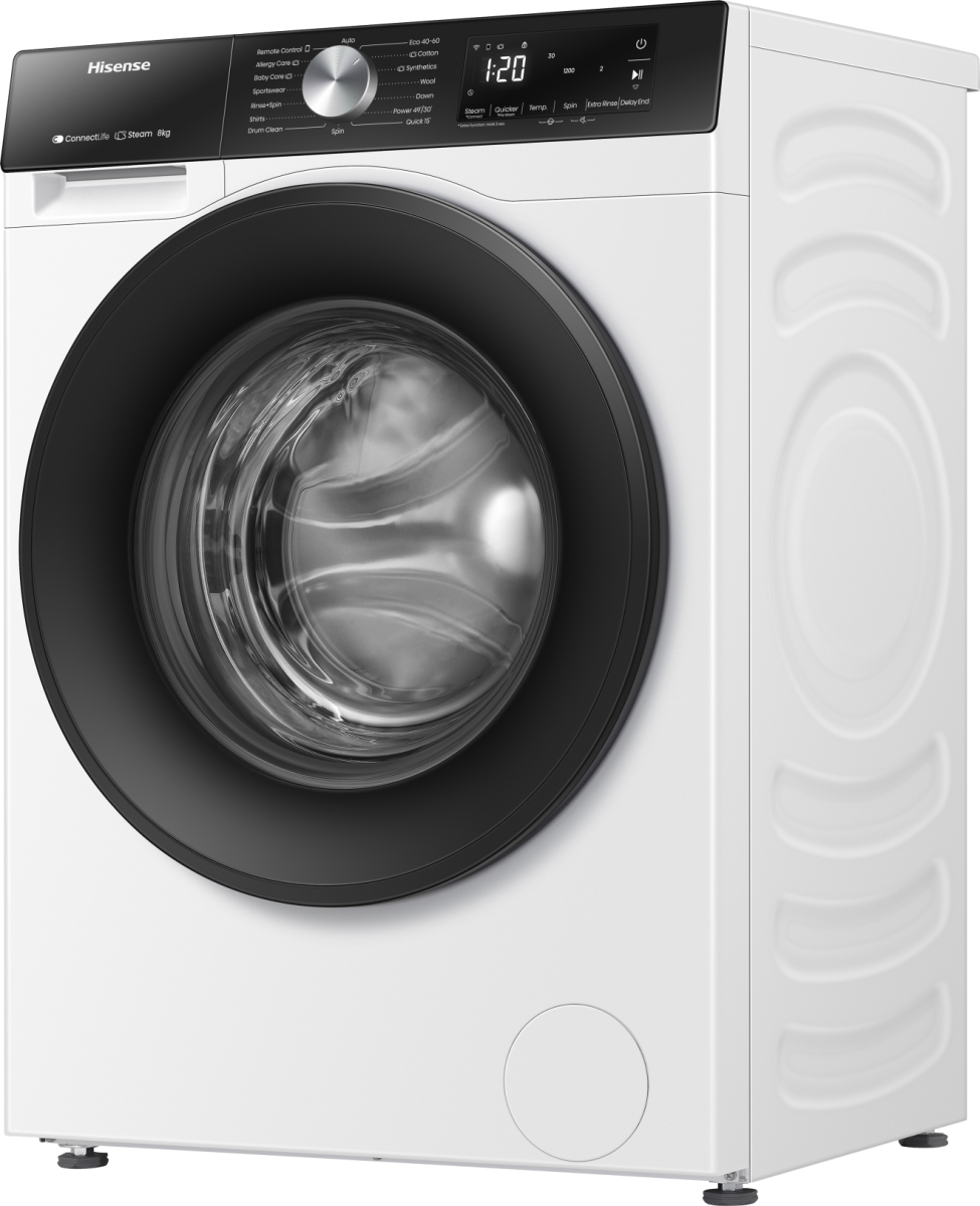 Hisense WF3S8043BW3 wasmachine Voorlader 8 kg 1400 RPM Wit EWO4743 - Afbeelding 5