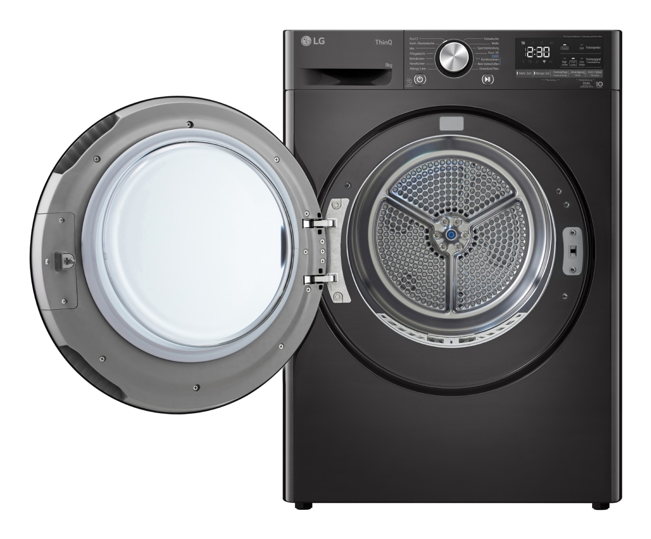 LG RT90V9B wasdroger Vrijstaand Voorlader 9 kg Zwart EWO4715 - Afbeelding 4