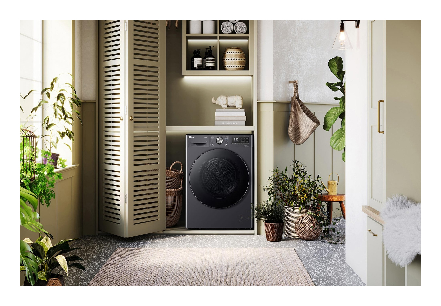 LG RT90V9B wasdroger Vrijstaand Voorlader 9 kg Zwart EWO4715 - Afbeelding 8