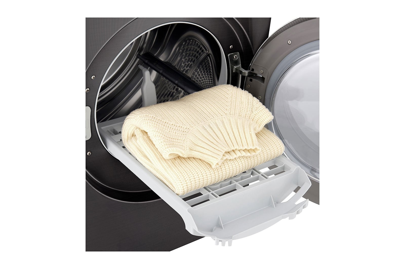 LG RT80V9B wasdroger Vrijstaand Voorlader 8 kg Zwart DHZ4990 - Afbeelding 8
