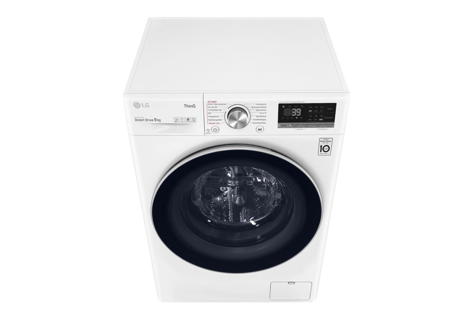 LG F6WV709P1 wasmachine Voorlader 9 kg 1560 RPM Zwart, Wit DHZ4966 VERPAKKINGSCHADE - Afbeelding 10