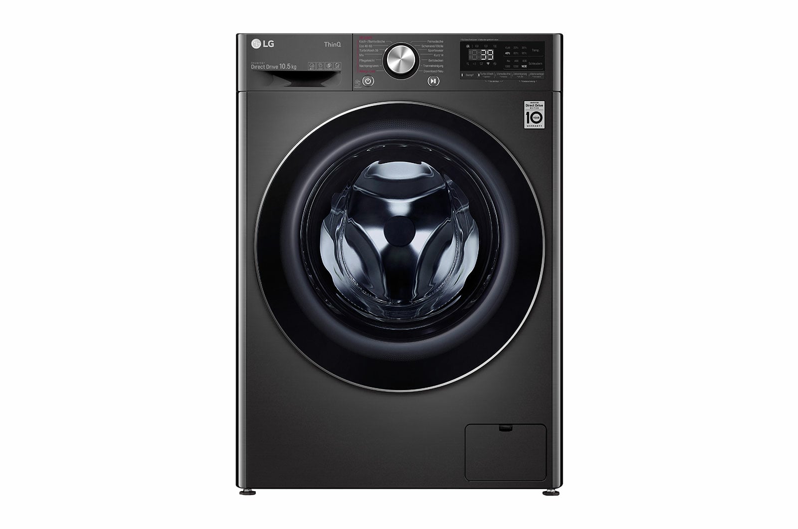 LG F6WV710P2S wasmachine Voorlader 10,5 kg 1600 RPM Zwart, Roestvrijstaal - Afbeelding 16