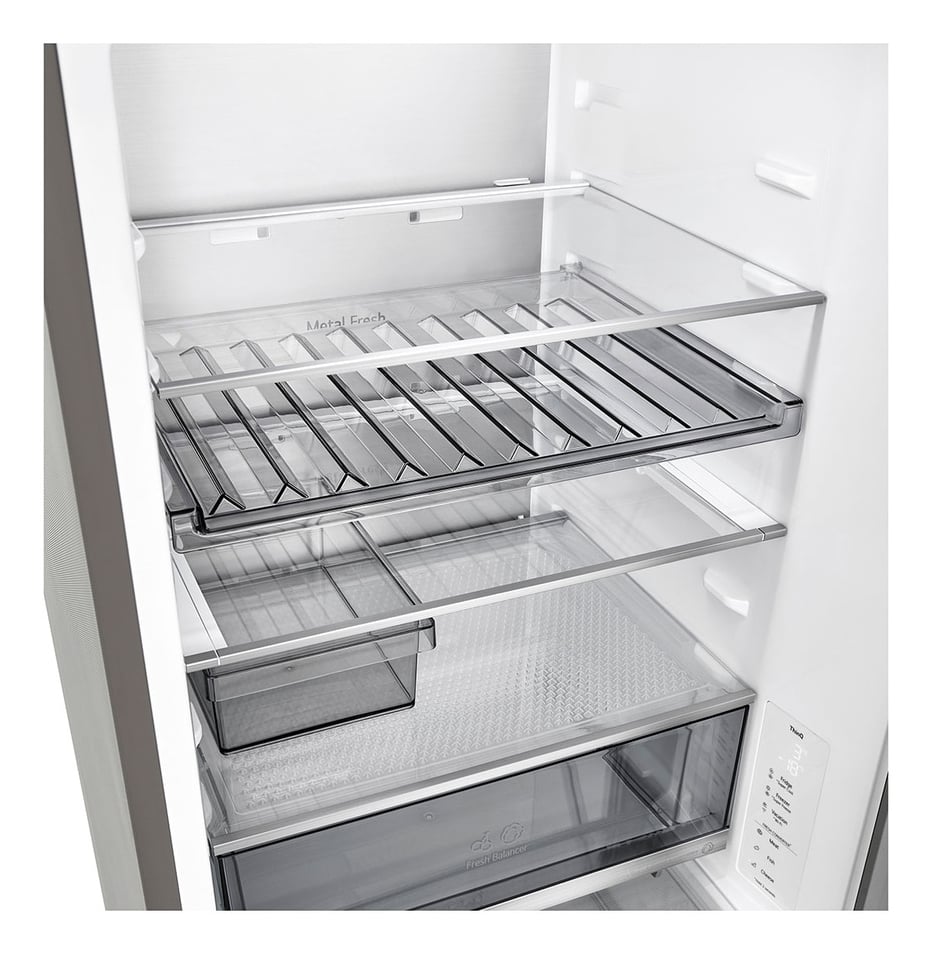LG GBBS514AMB koel-vriescombinatie Vrijstaand 333 l Roestvrijstaal DHZ4972 VERPAKKINGSCHADE - Afbeelding 7