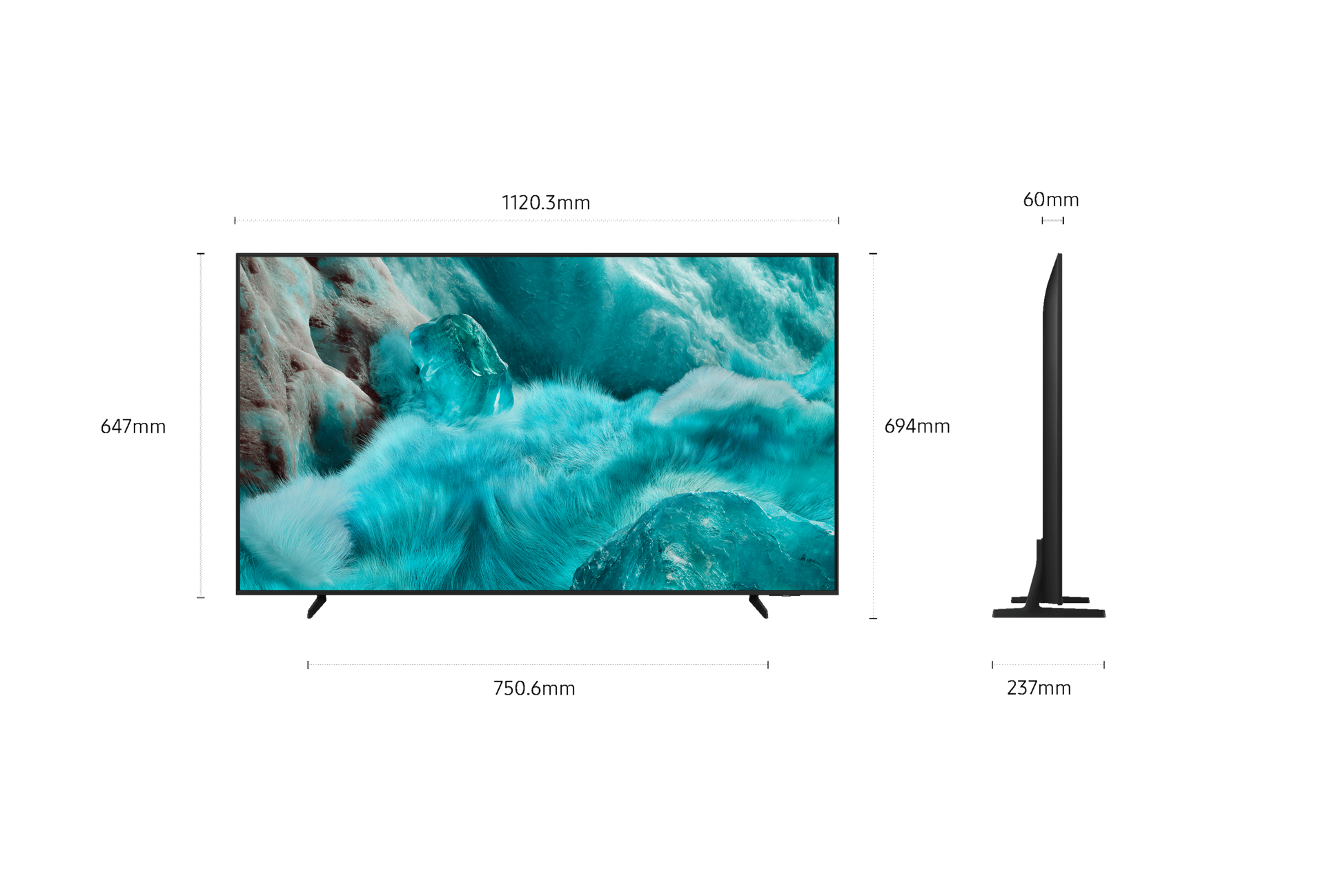 Samsung TQ50Q7F 127 cm (50") 4K Ultra HD Smart TV Wifi Zwart DHZ5022 VERPAKKINGSCHADE - Afbeelding 5