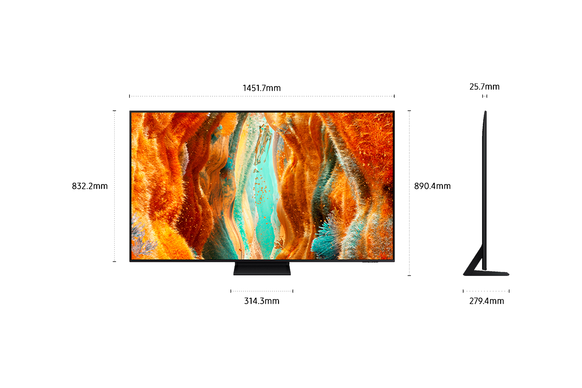 Samsung TQ65QN70FA 165,1 cm (65") 4K Ultra HD Smart TV Wifi Zwart DHZ5036 VERPAKKINGSCHADE - Afbeelding 5