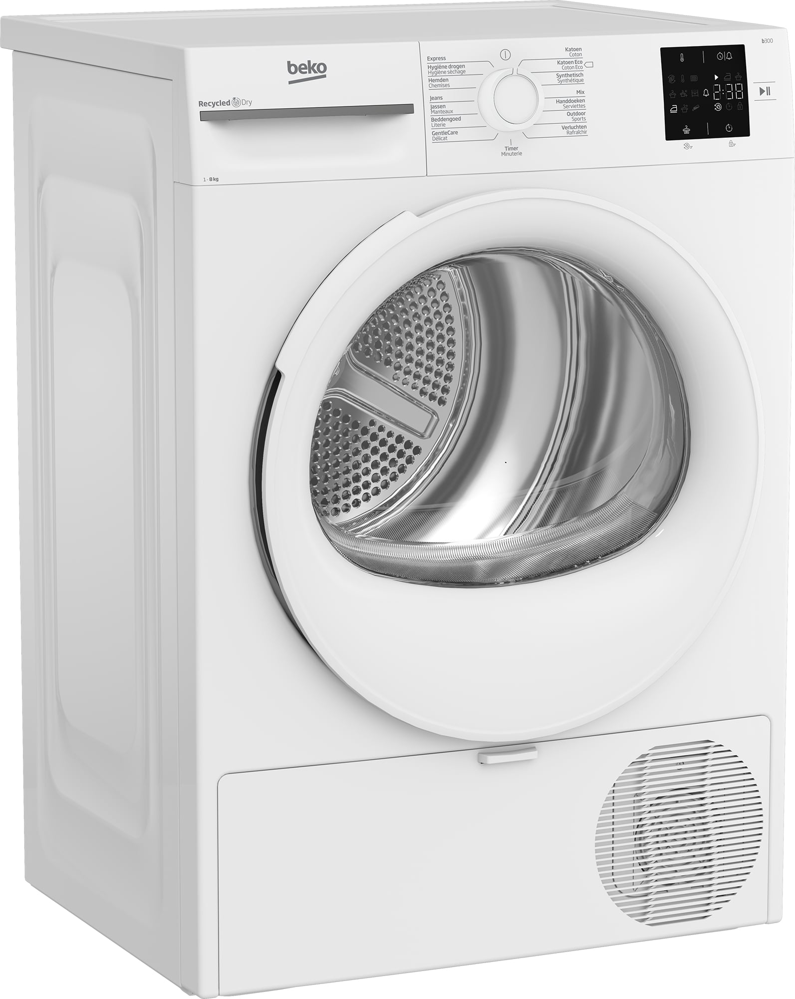 Beko BM3T38232CW wasdroger Vrijstaand Voorlader 8 kg Wit - Afbeelding 3