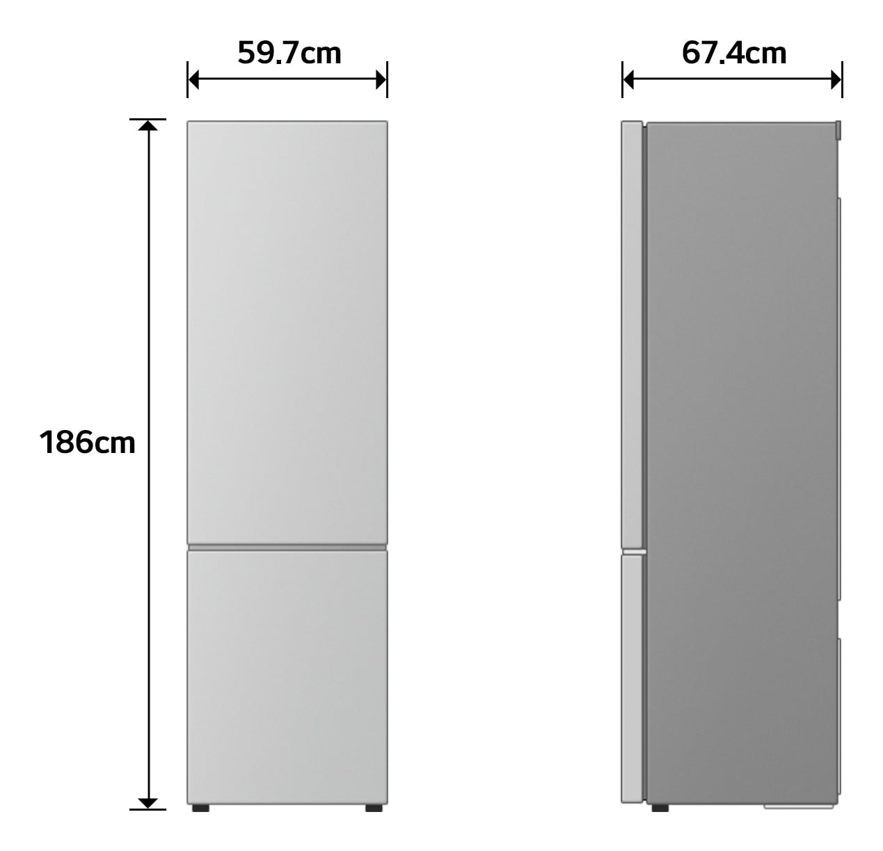 LG GBBS514CPY Vrijstaand 333 l Zilver - Afbeelding 4