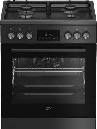 Beko FBM6232A Vrijstaand fornuis Electrisch Gaskookplaat Zwart