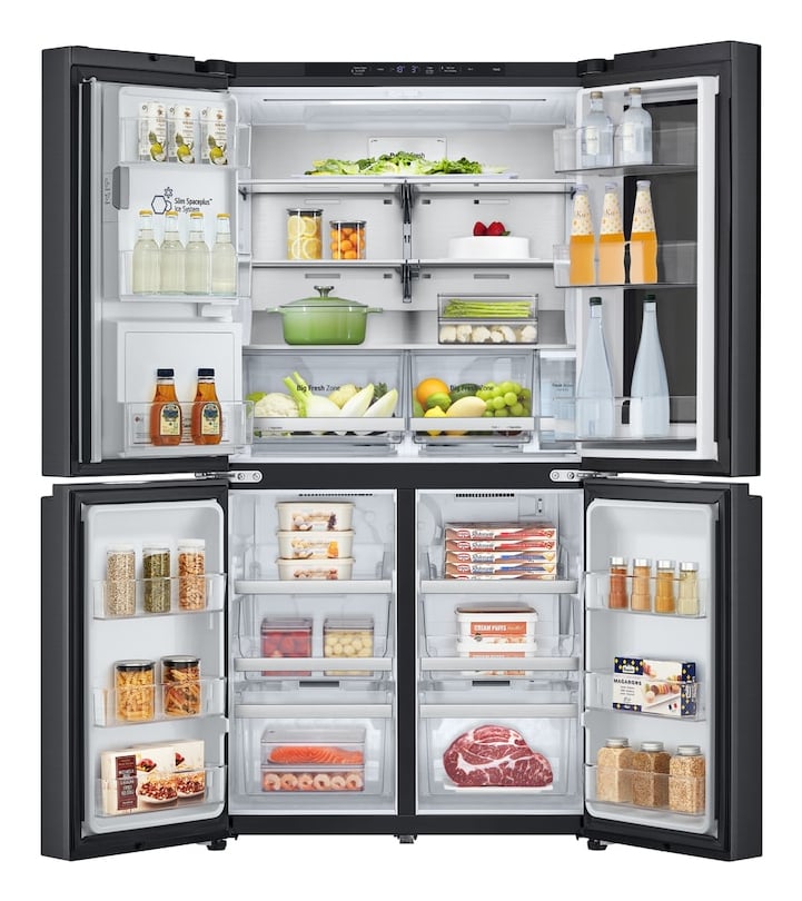 LG InstaView GMG961NPKE amerikaanse koelkast Vrijstaand 637 l Zwart DHZ4981 VERPAKKINGSCHADE - Afbeelding 4