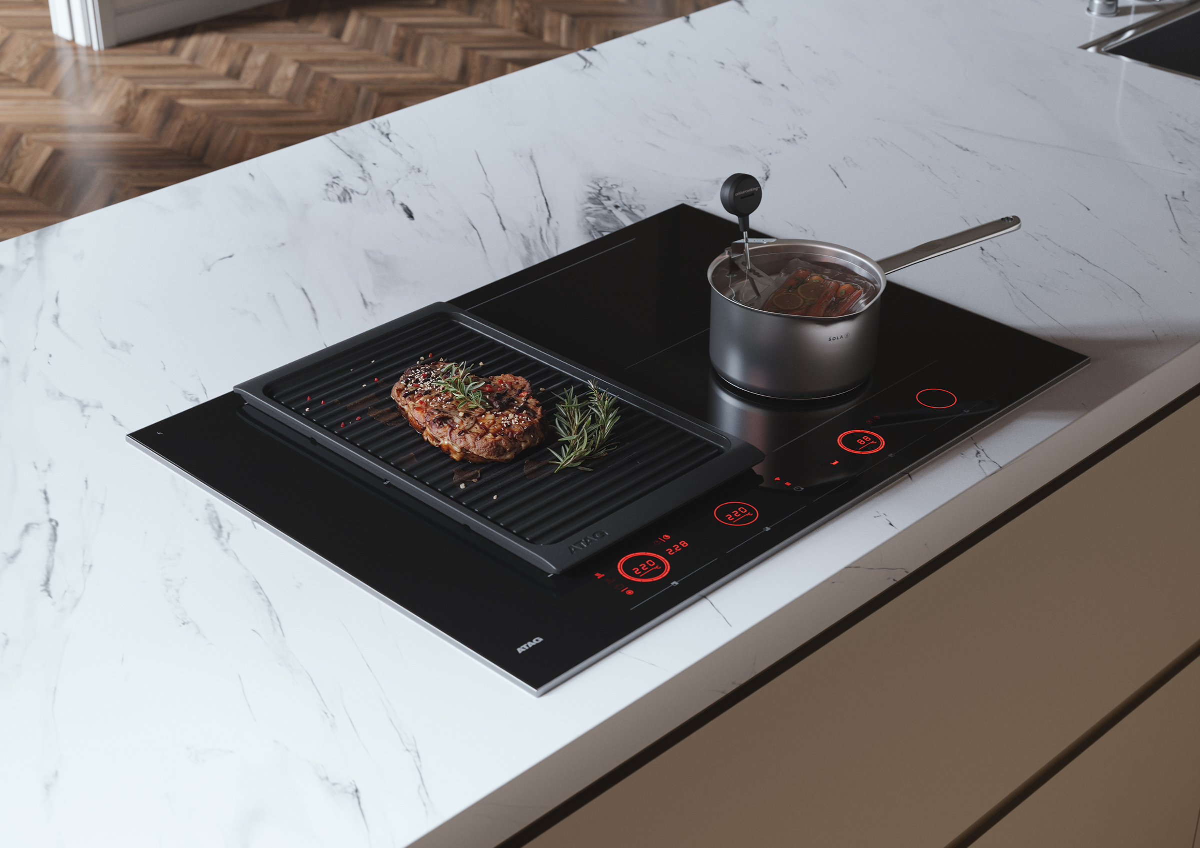 ATAG HI27471SV kookplaat Zwart Ingebouwd 60 cm Inductiekookplaat zones 4 zone(s) B-keuze - Afbeelding 12