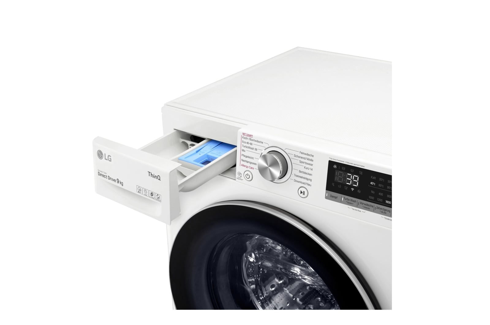 LG F6WV709P1 wasmachine Voorlader 9 kg 1560 RPM Zwart, Wit DHZ4966 VERPAKKINGSCHADE - Afbeelding 6