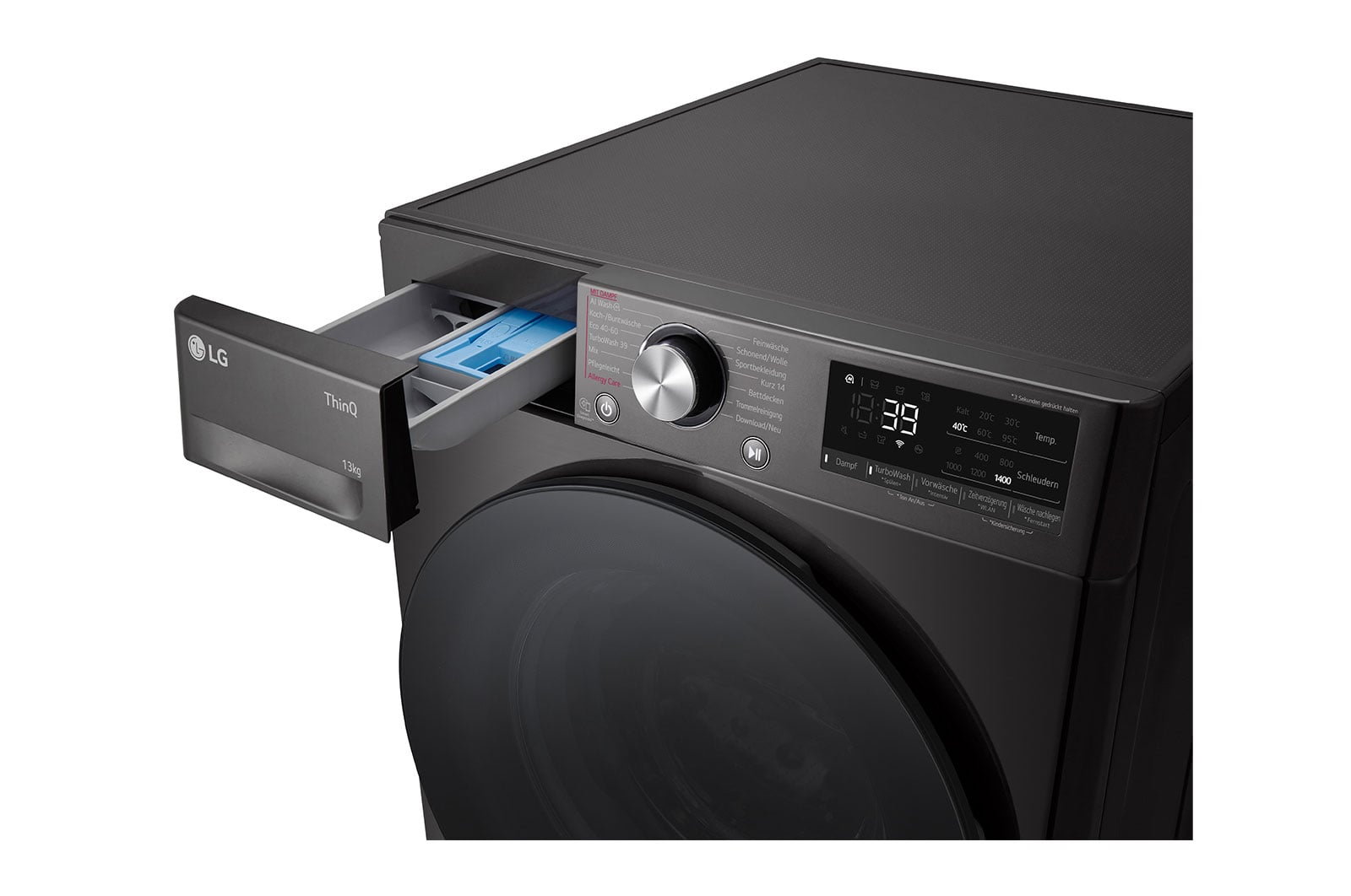 LG F4WR701YB wasmachine Voorlader 11 kg 1400 RPM Zwart, Platina - Afbeelding 6