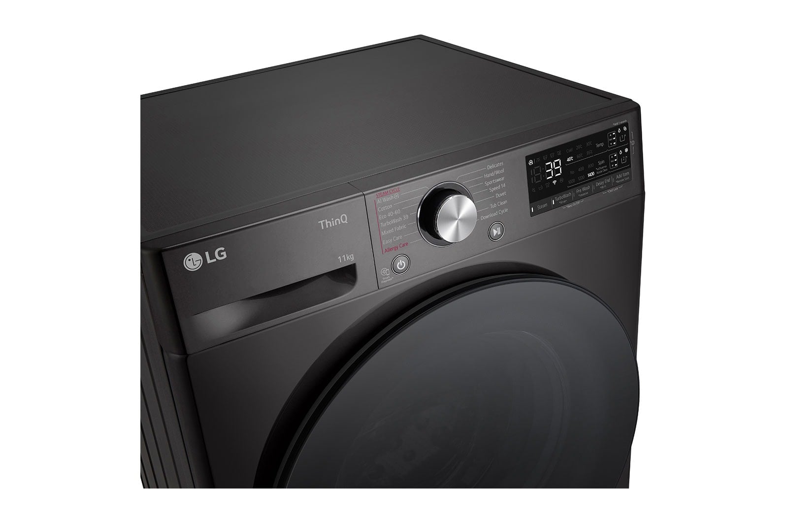 LG F4WR701YB wasmachine Voorlader 11 kg 1400 RPM Zwart, Platina - Afbeelding 8