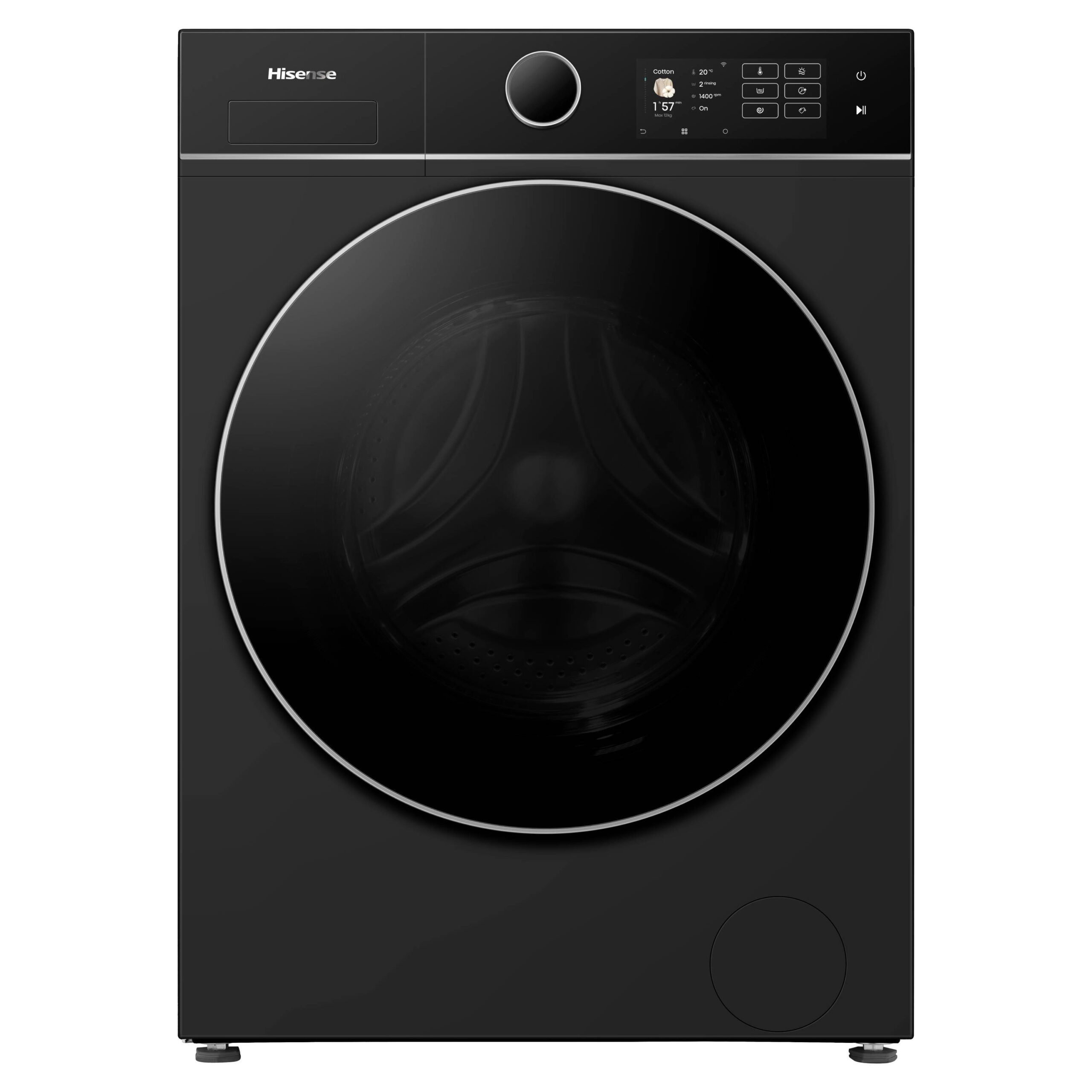 Hisense WD5I1245BBR Was-droogcombinatie Vrijstaand Voorlader Zwart