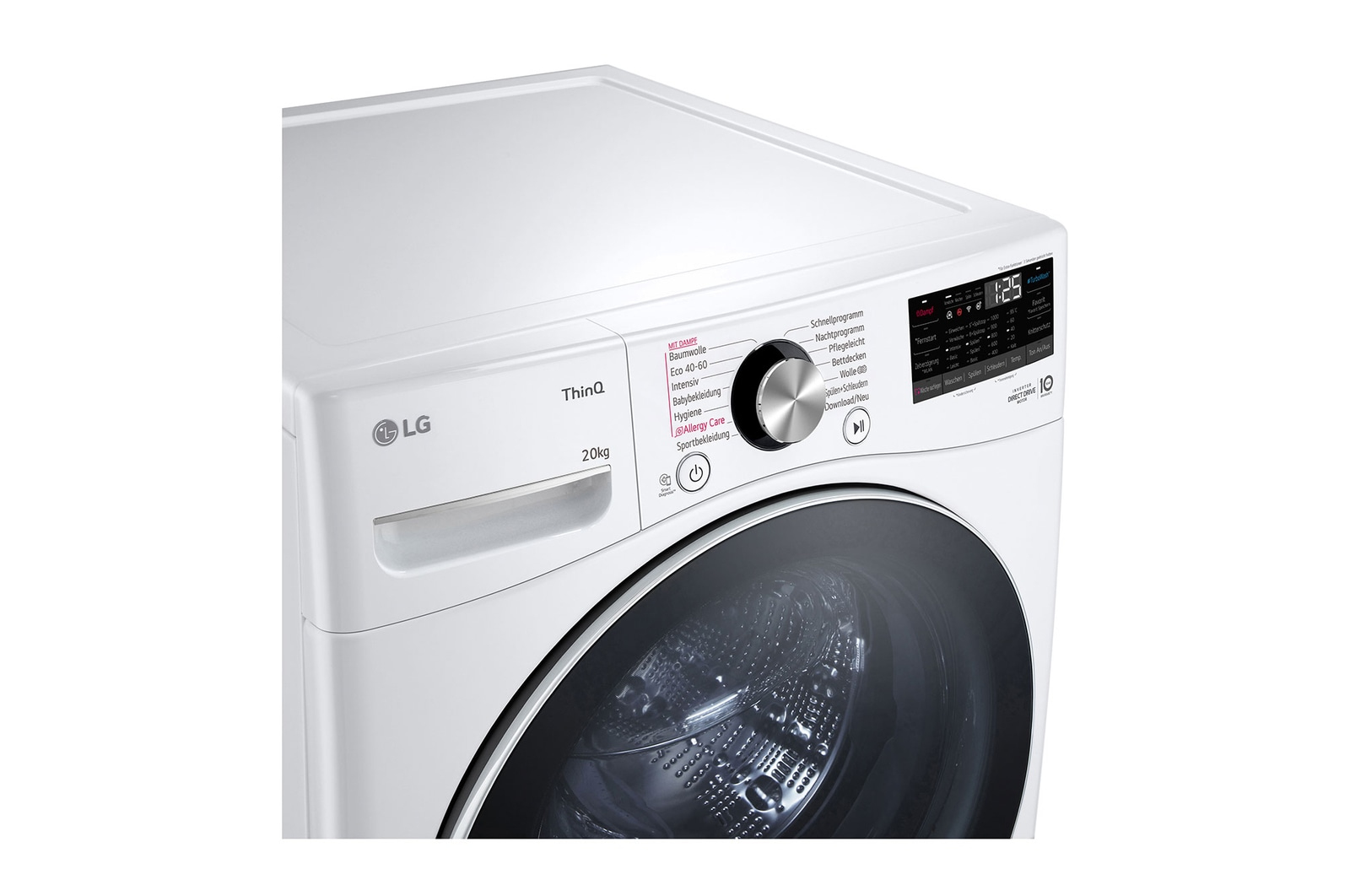 LG F0WVT202 wasmachine Voorlader 20 kg 1000 RPM Wit DHZ4952 VERPAKKINGSCHADE - Afbeelding 6