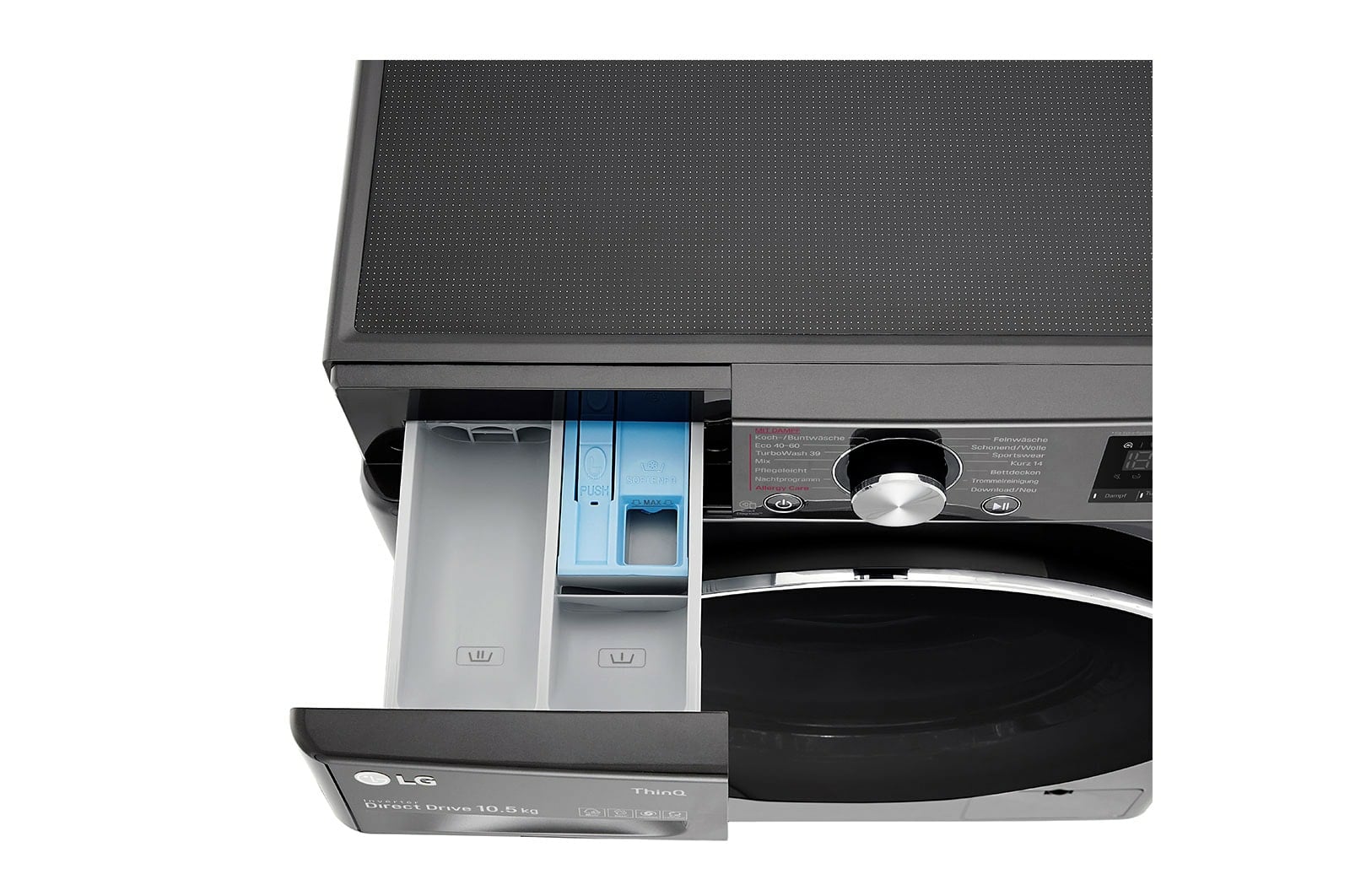LG F6WV710P2S wasmachine Voorlader 10,5 kg 1600 RPM Zwart, Roestvrijstaal - Afbeelding 8