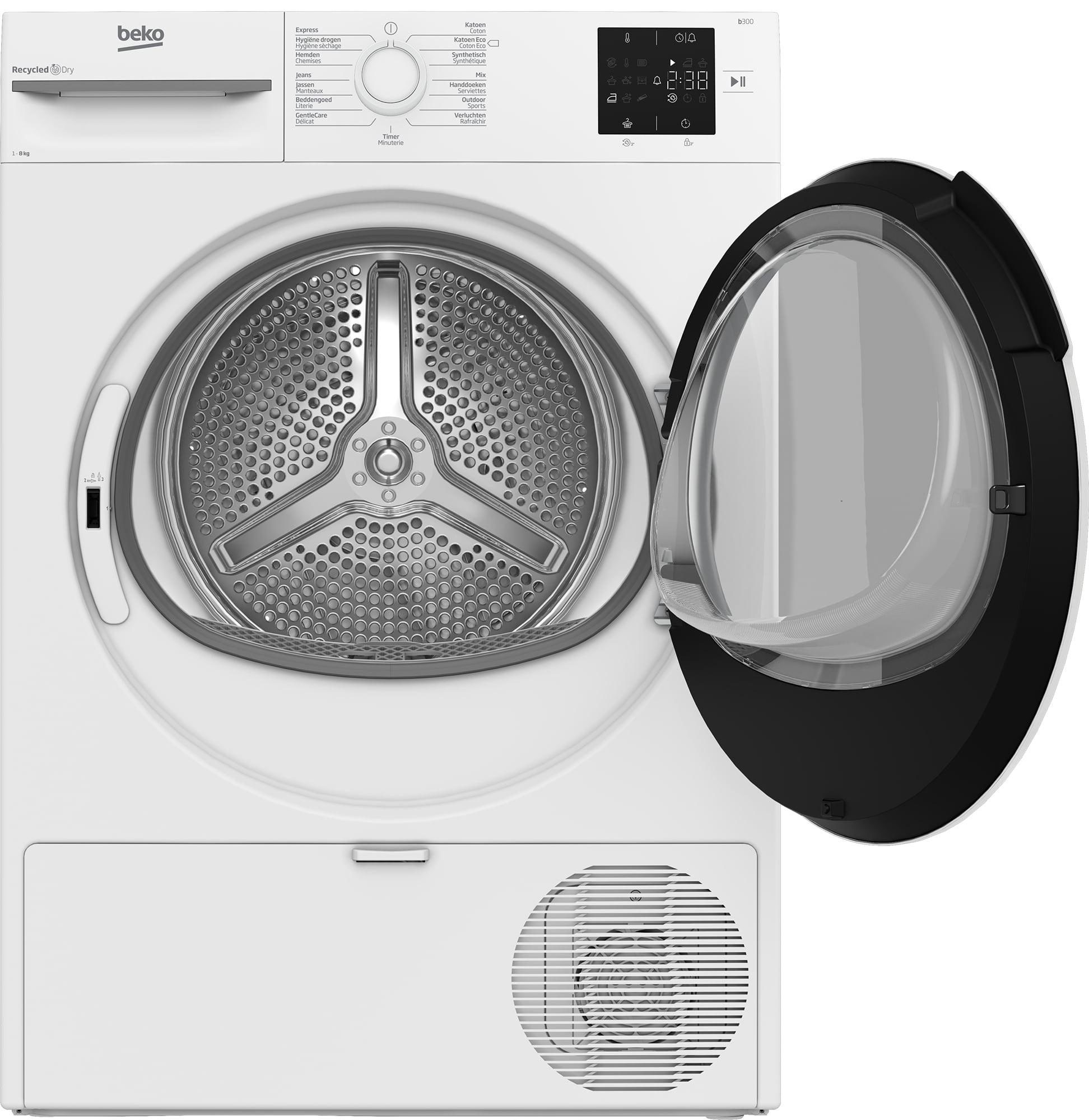 Beko BM3T38232CW wasdroger Vrijstaand Voorlader 8 kg Wit - Afbeelding 4
